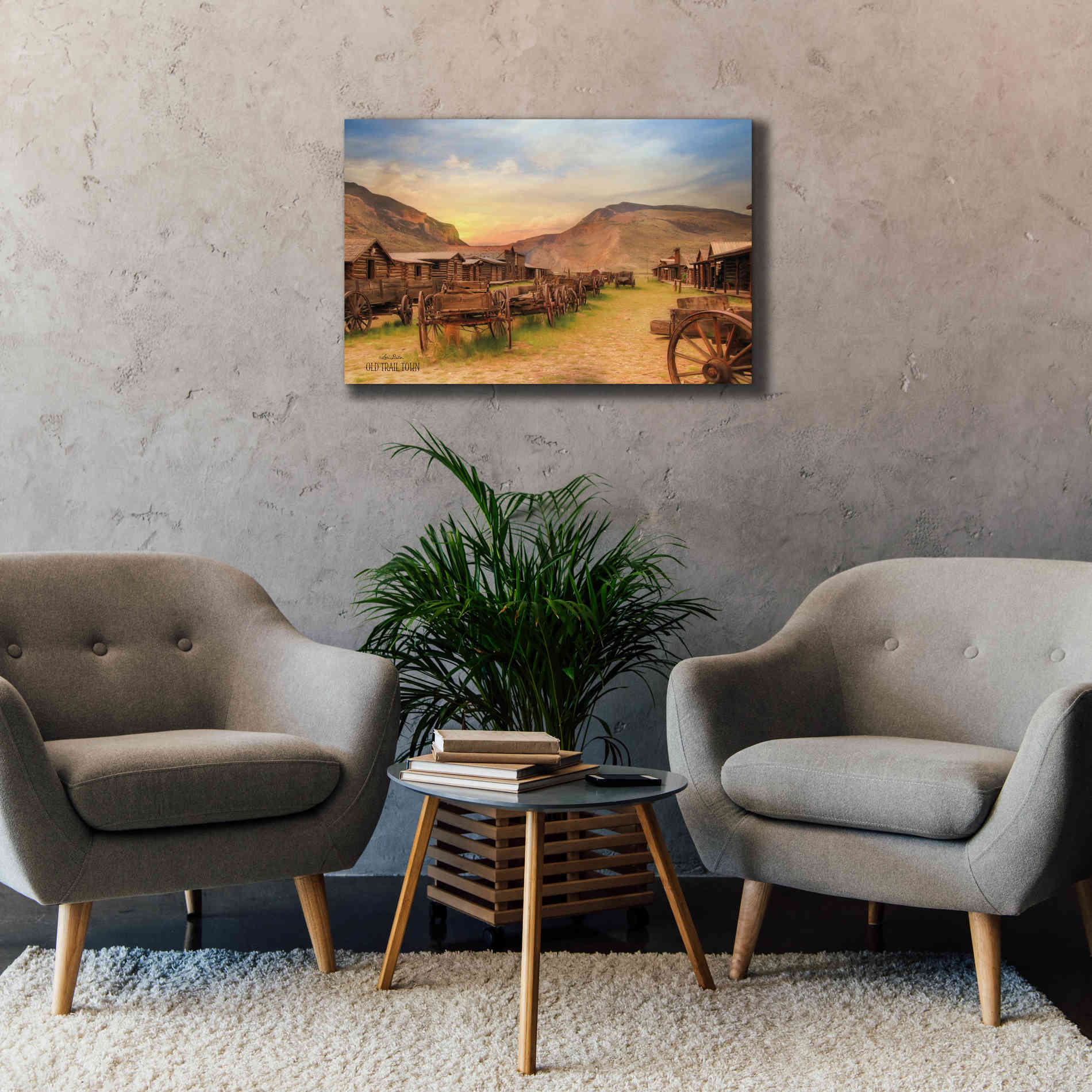'Old Trail Town' by Lori Deiter, Canvas Wall Art,40 x 26
