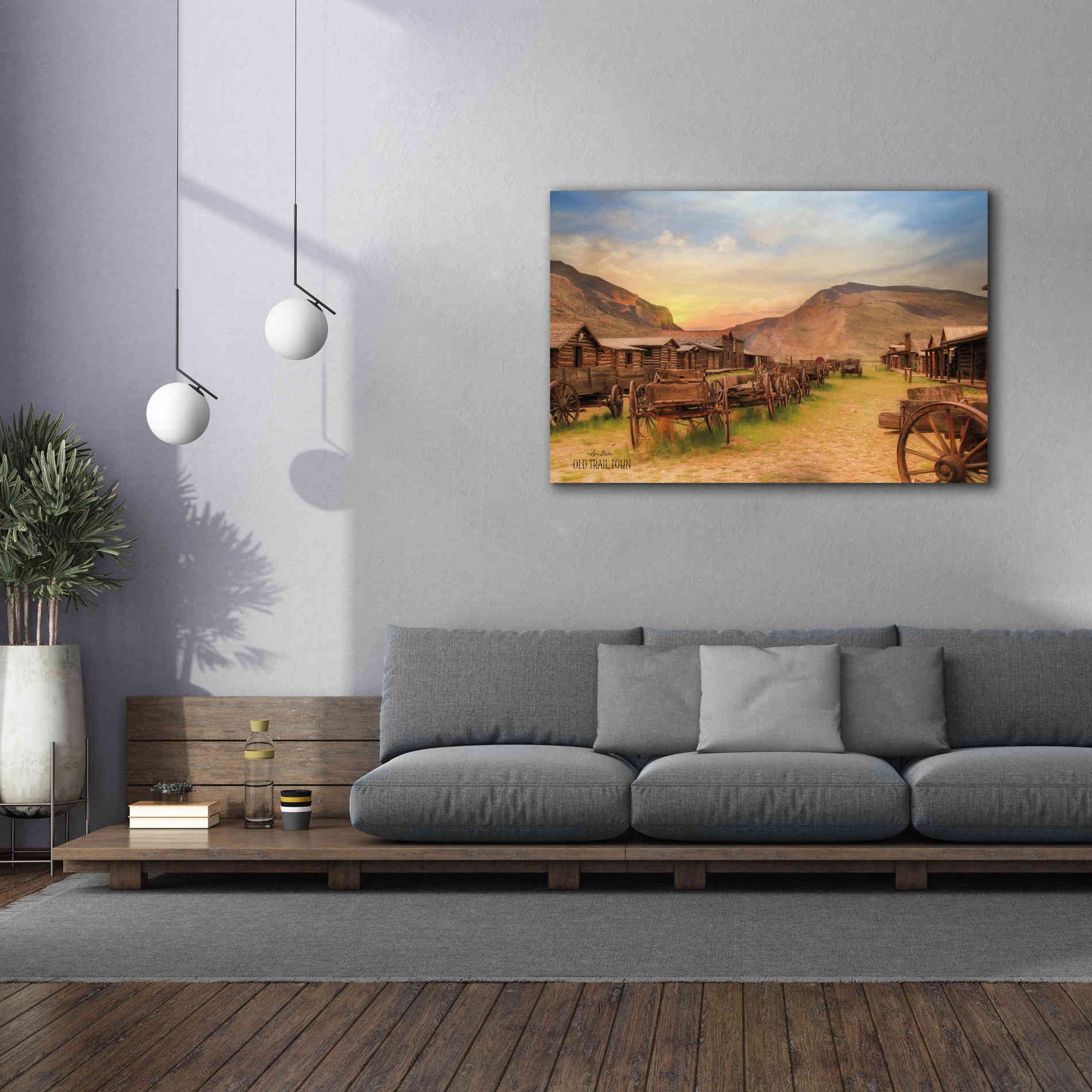 'Old Trail Town' by Lori Deiter, Canvas Wall Art,60 x 40