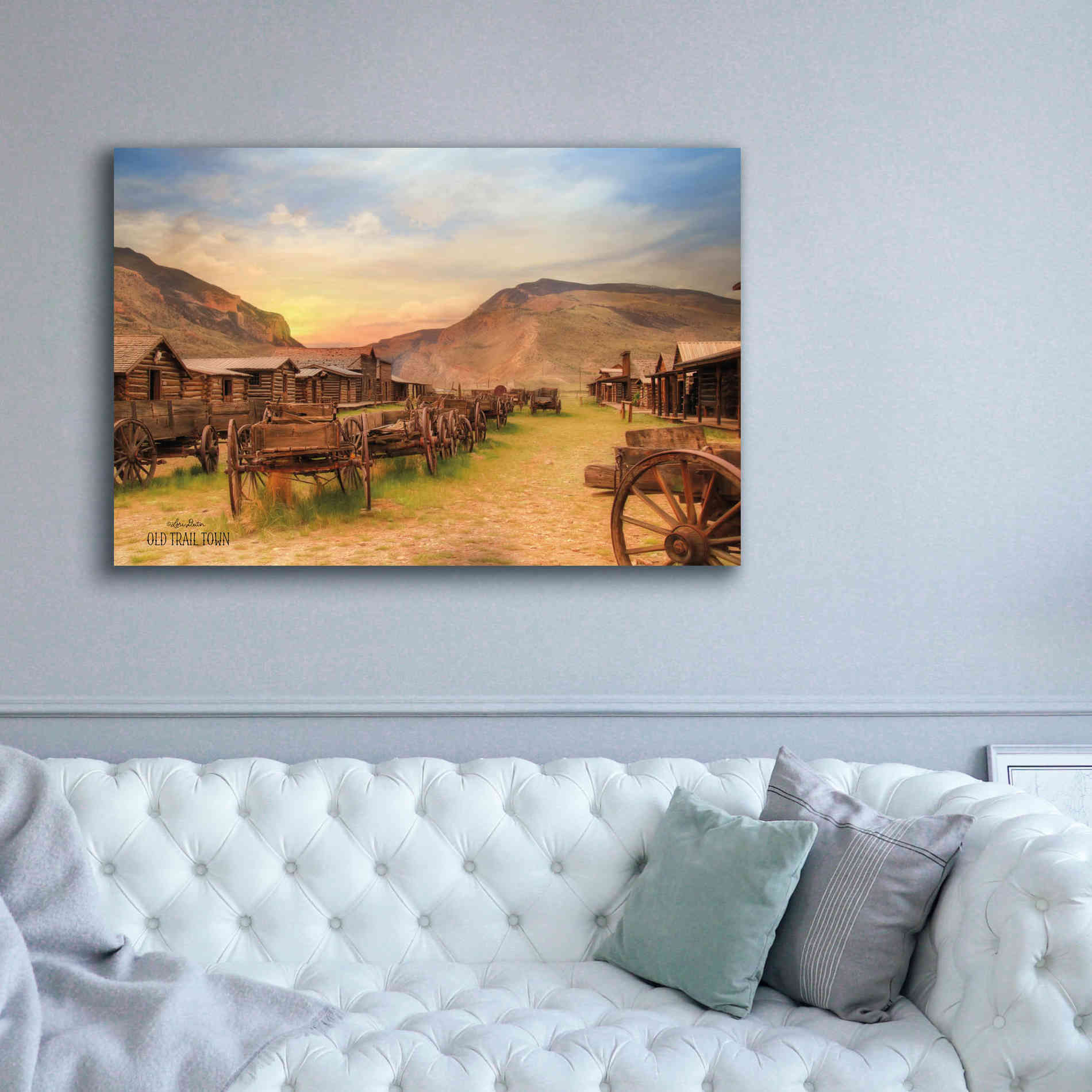 'Old Trail Town' by Lori Deiter, Canvas Wall Art,60 x 40