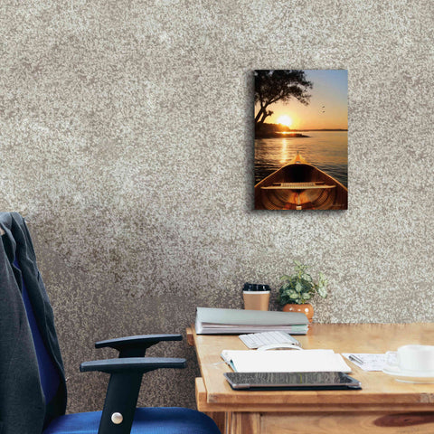 Image of 'Sunset on the Lake I' by Lori Deiter, Canvas Wall Art,12 x 18