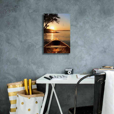 Image of 'Sunset on the Lake I' by Lori Deiter, Canvas Wall Art,12 x 18