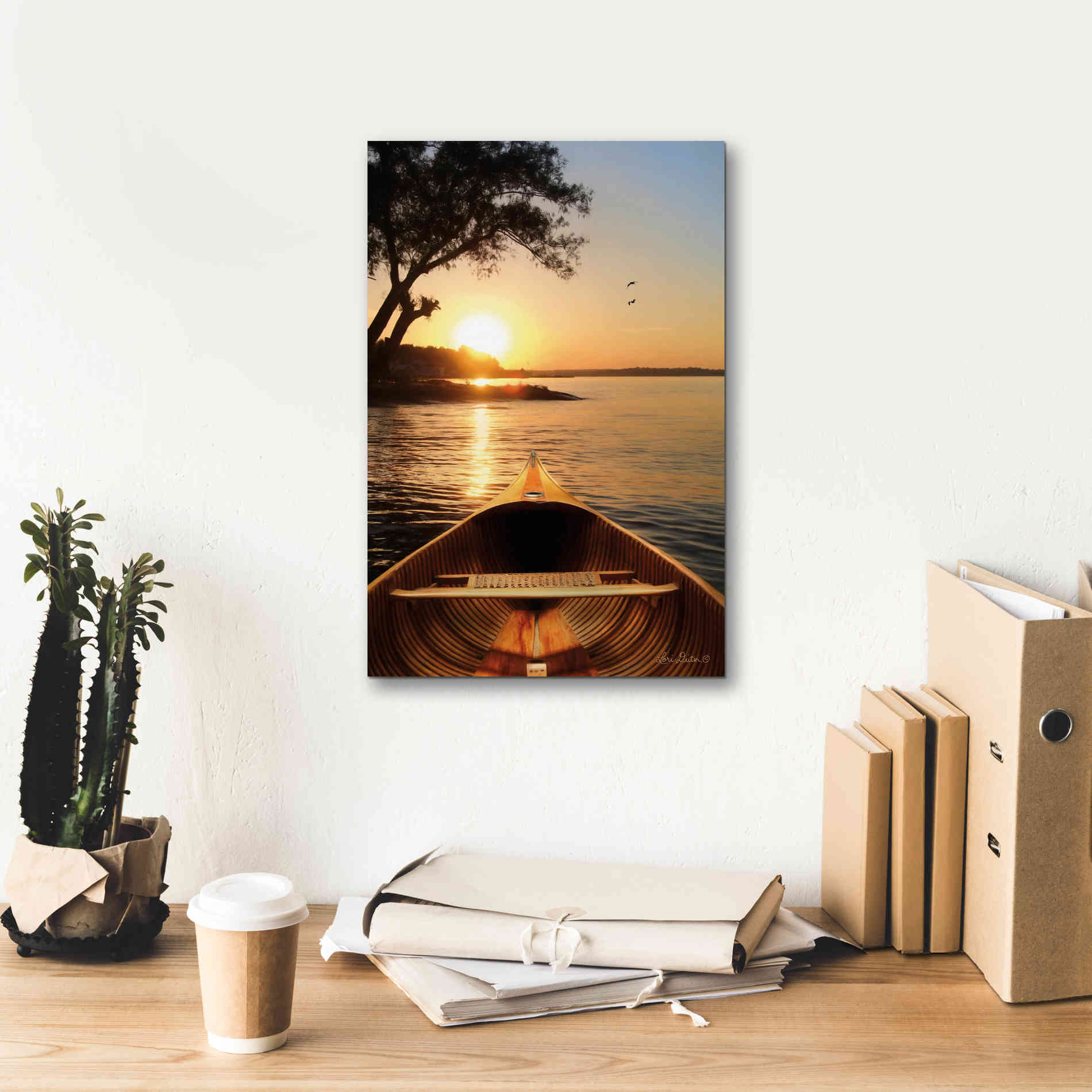 'Sunset on the Lake I' by Lori Deiter, Canvas Wall Art,12 x 18