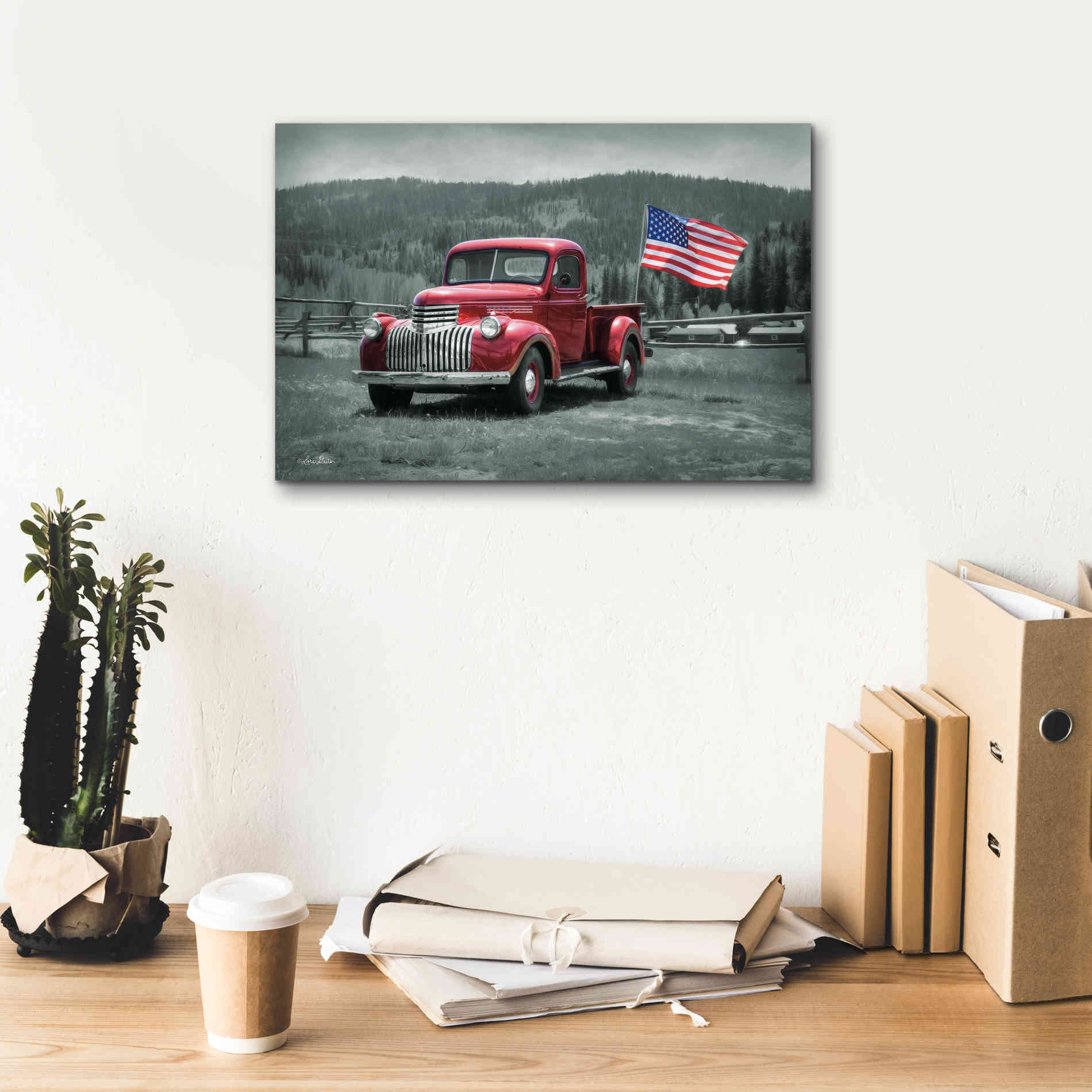 'American Made II' by Lori Deiter Canvas Wall Art,18 x 12