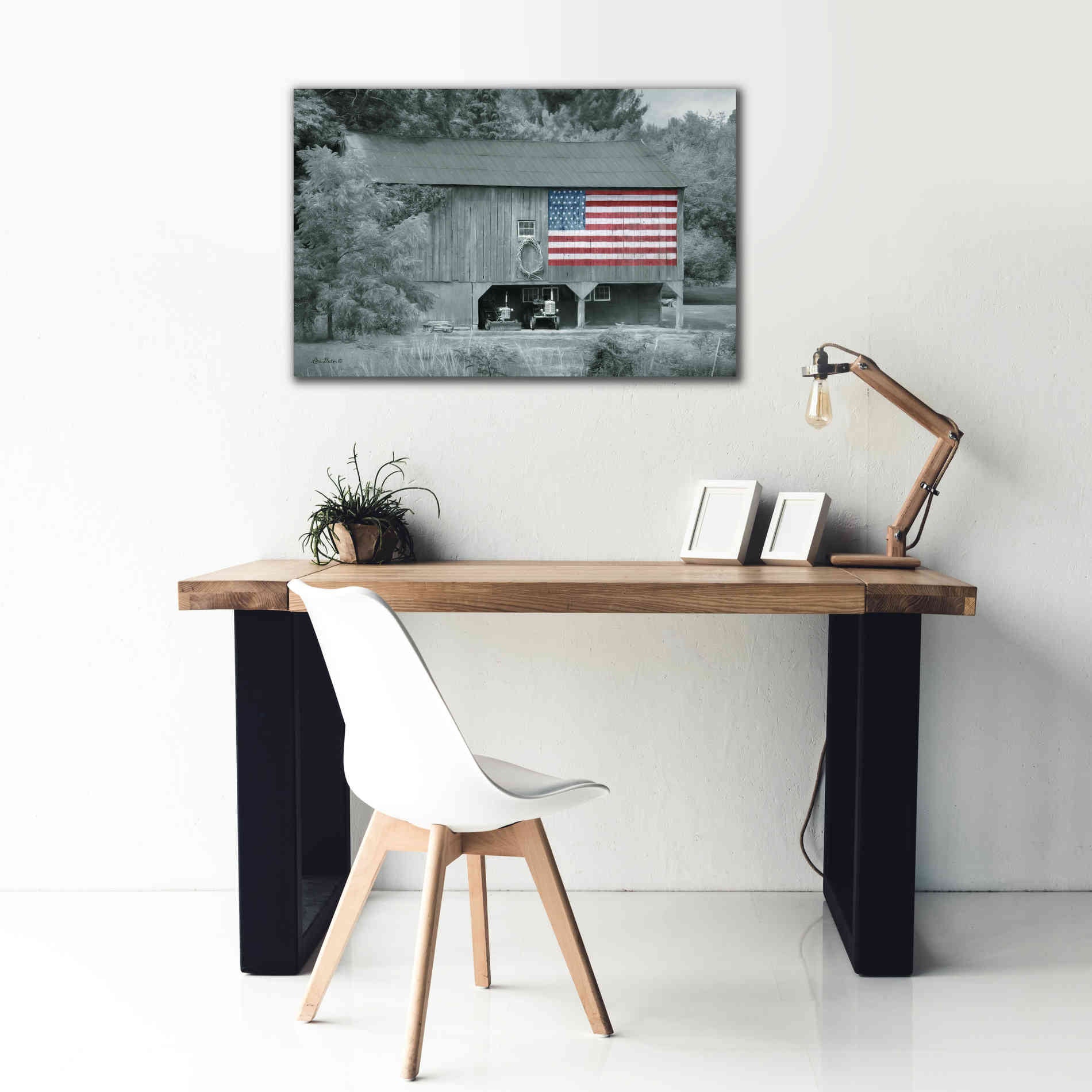 'Patriotic Farm I' by Lori Deiter Canvas Wall Art,40 x 26