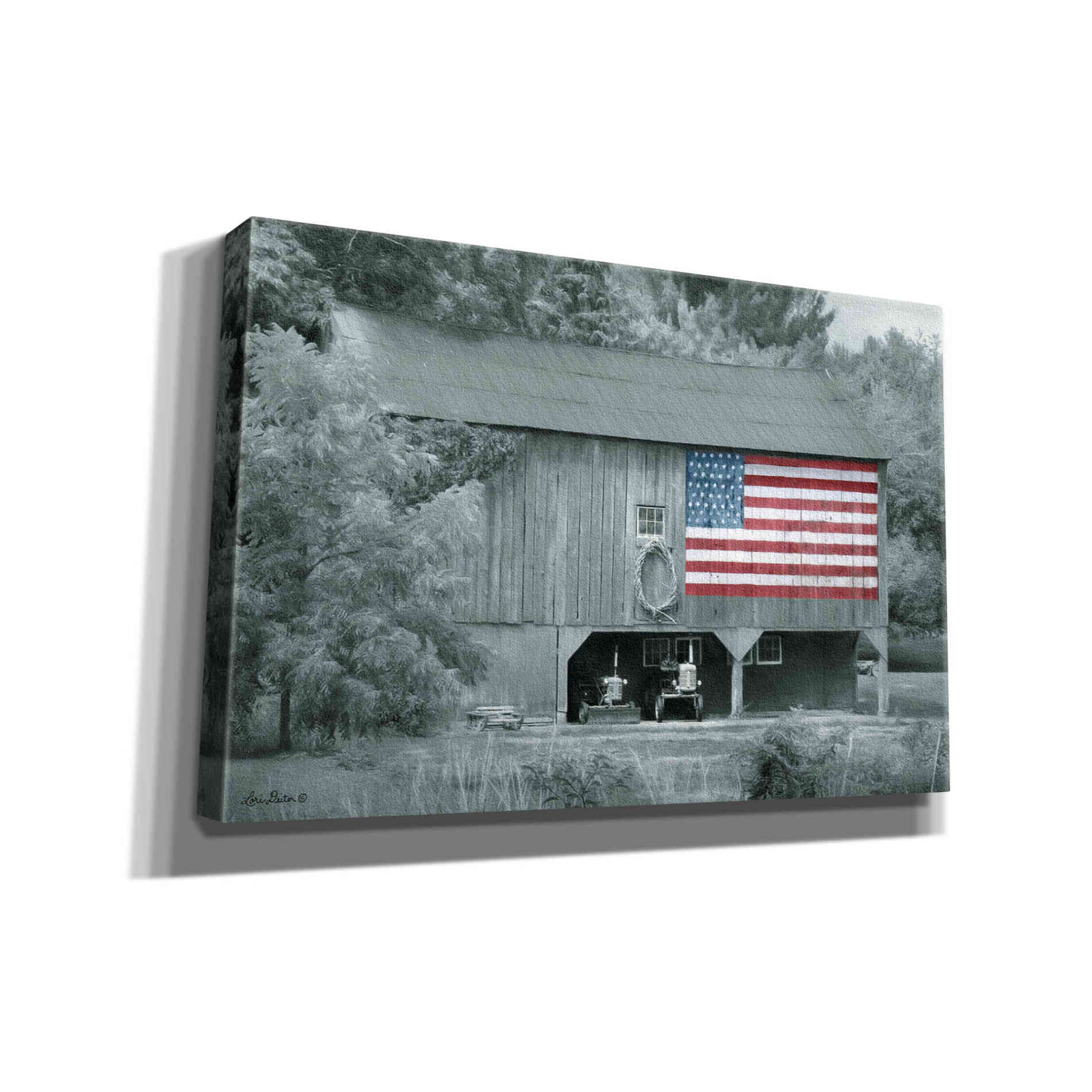 'Patriotic Farm I' by Lori Deiter Canvas Wall Art