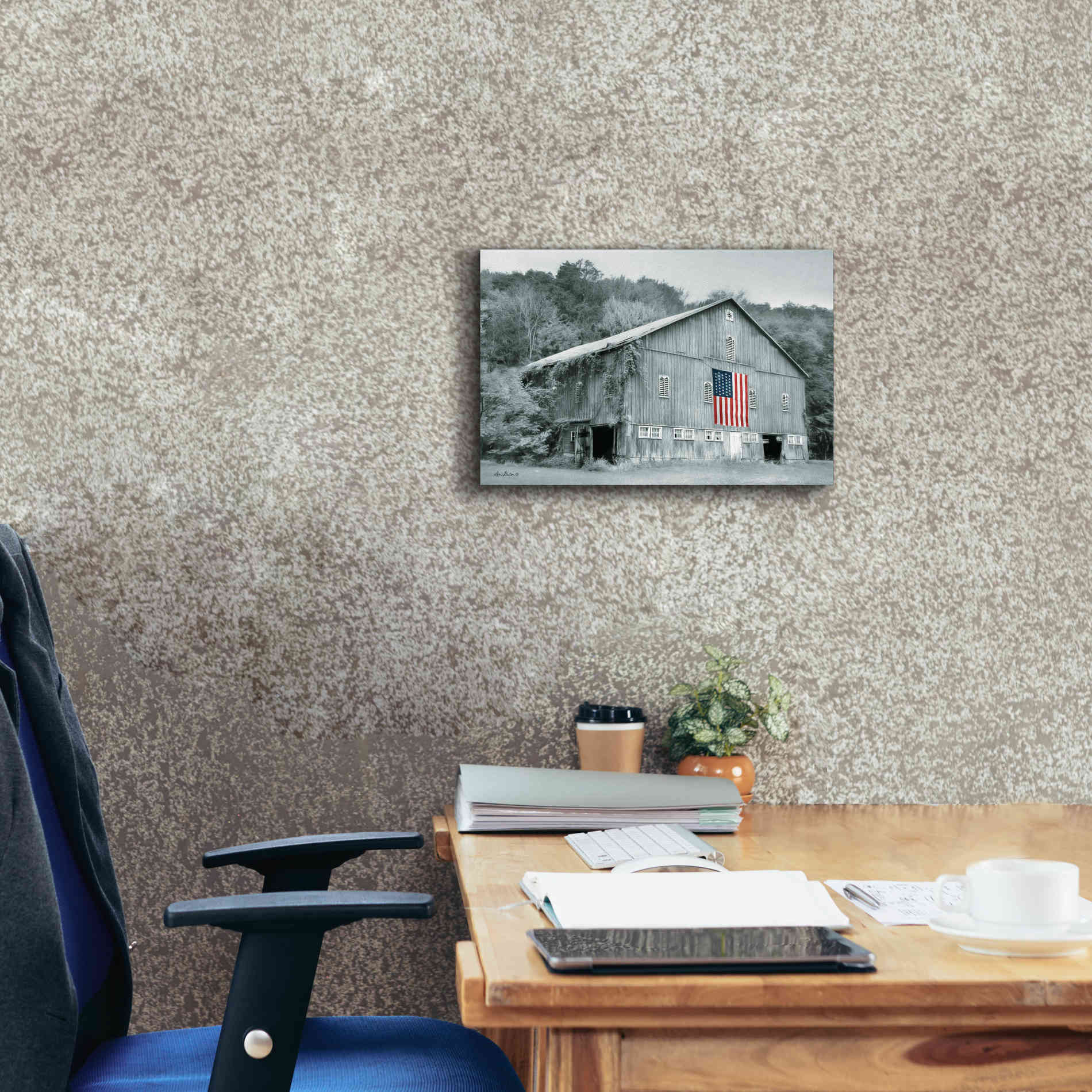 'Patriotic Farm II' by Lori Deiter Canvas Wall Art,18 x 12