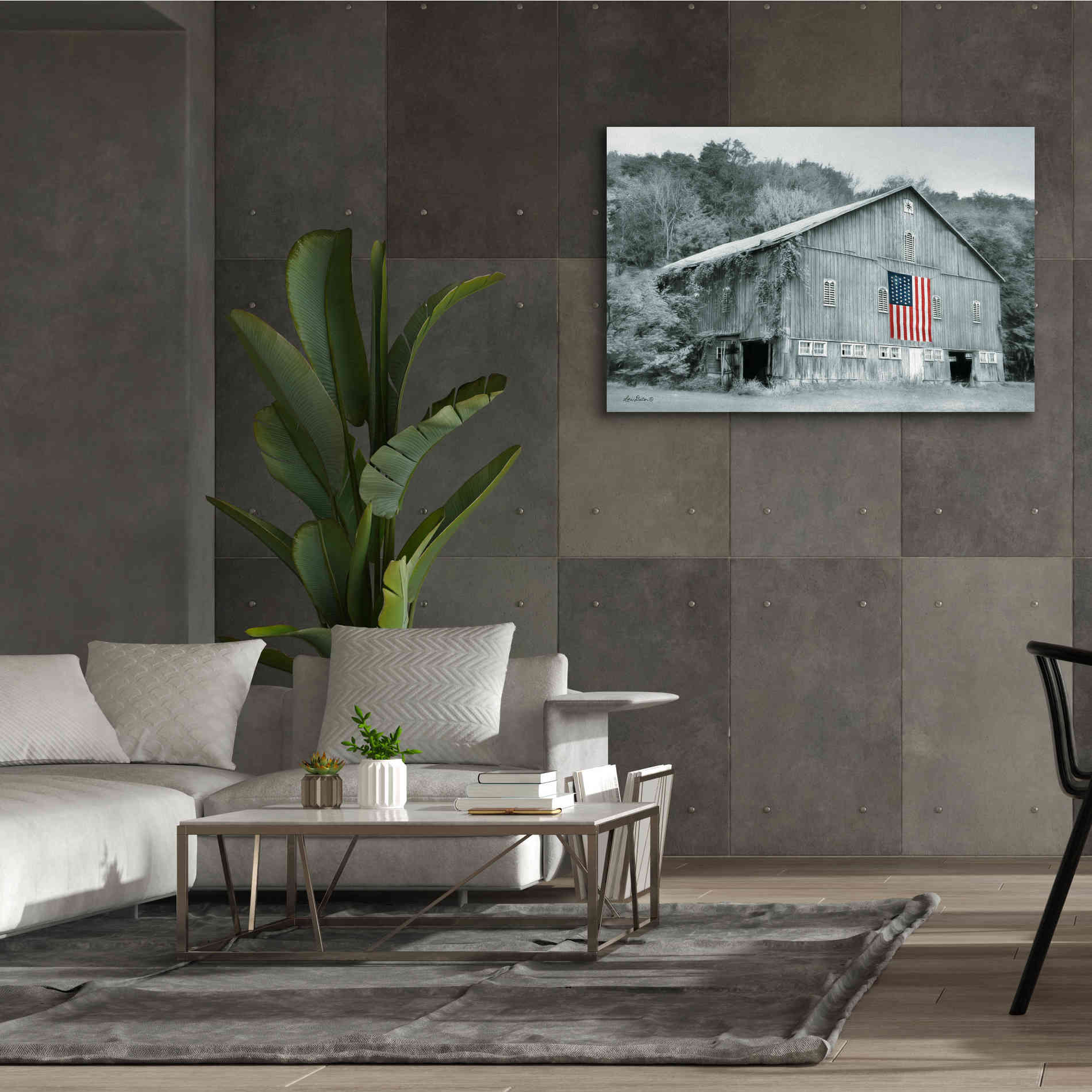 'Patriotic Farm II' by Lori Deiter Canvas Wall Art,60 x 40