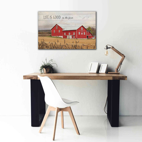 Image of 'Life is Good on the Farm' by Lori Deiter Canvas Wall Art,40 x 26