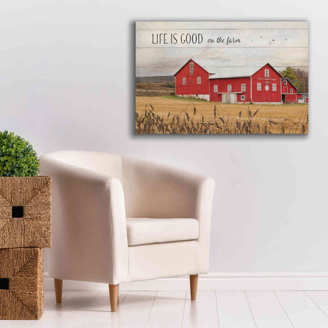 Image of 'Life is Good on the Farm' by Lori Deiter Canvas Wall Art,40 x 26