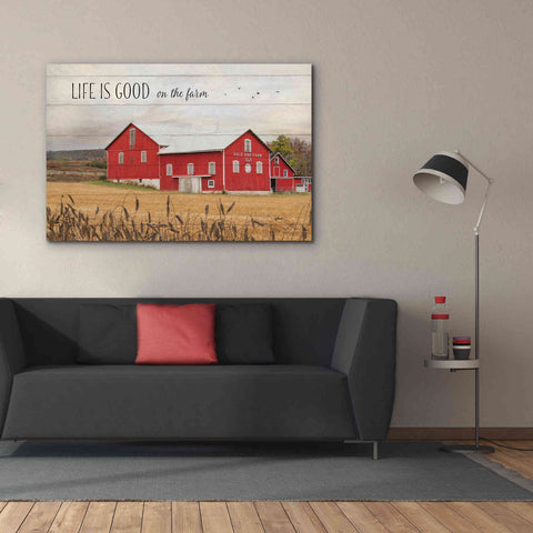 Image of 'Life is Good on the Farm' by Lori Deiter Canvas Wall Art,60 x 40