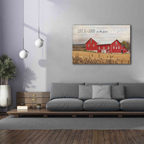 Image of 'Life is Good on the Farm' by Lori Deiter Canvas Wall Art,60 x 40