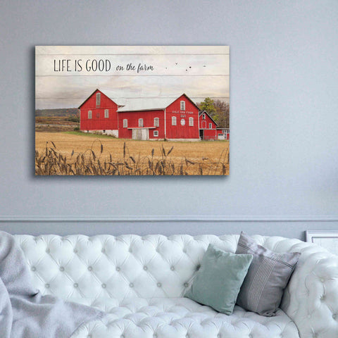 Image of 'Life is Good on the Farm' by Lori Deiter Canvas Wall Art,60 x 40