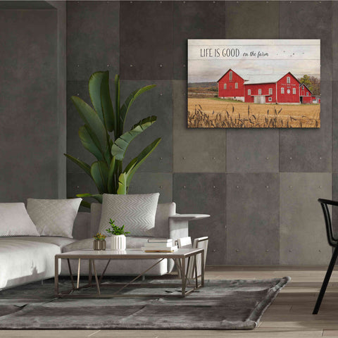 Image of 'Life is Good on the Farm' by Lori Deiter Canvas Wall Art,60 x 40