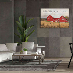 'Life is Good on the Farm' by Lori Deiter Canvas Wall Art,60 x 40