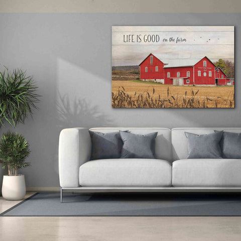 Image of 'Life is Good on the Farm' by Lori Deiter Canvas Wall Art,60 x 40