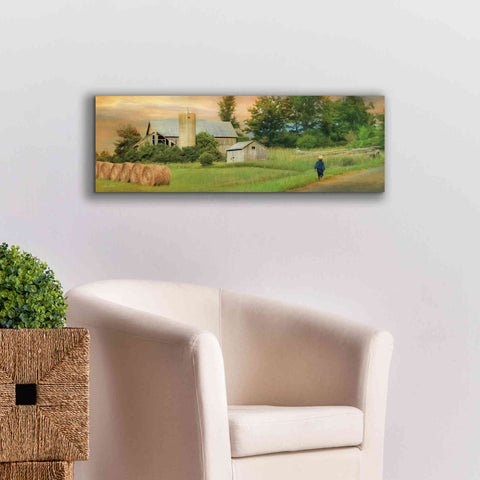 Image of 'Amish Barefoot Farmer' by Lori Deiter Canvas Wall Art,36 x 12