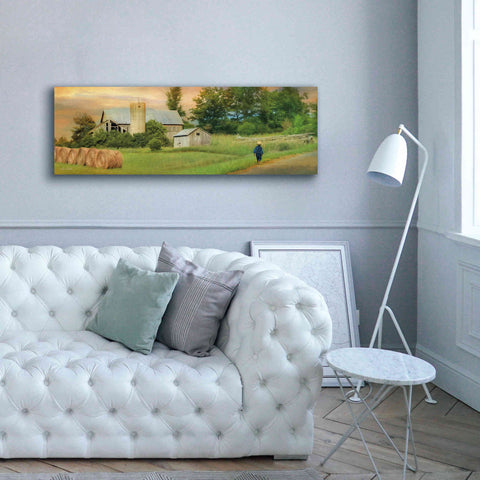 Image of 'Amish Barefoot Farmer' by Lori Deiter Canvas Wall Art,60 x 20