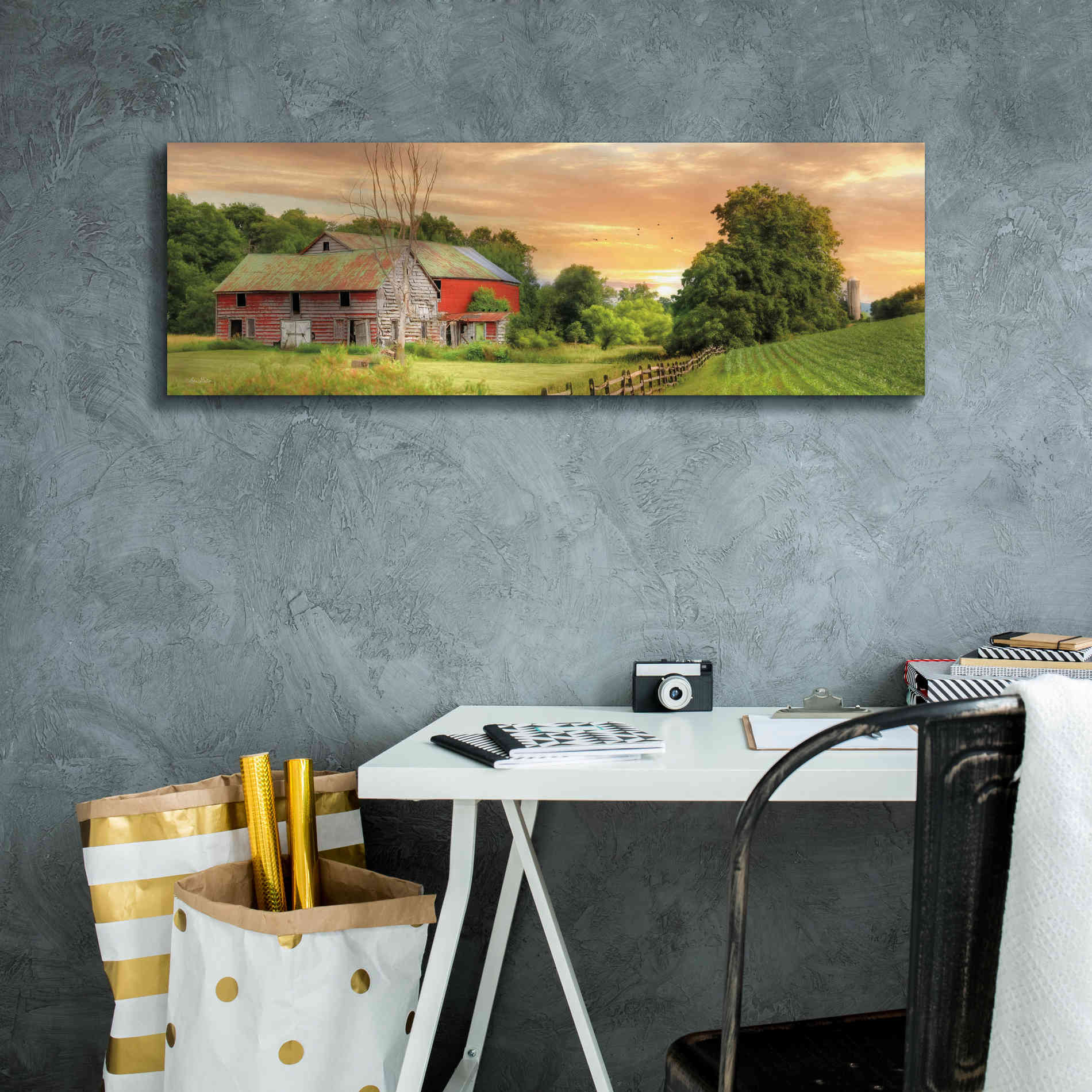 'Greener Pastures' by Lori Deiter Canvas Wall Art,36 x 12