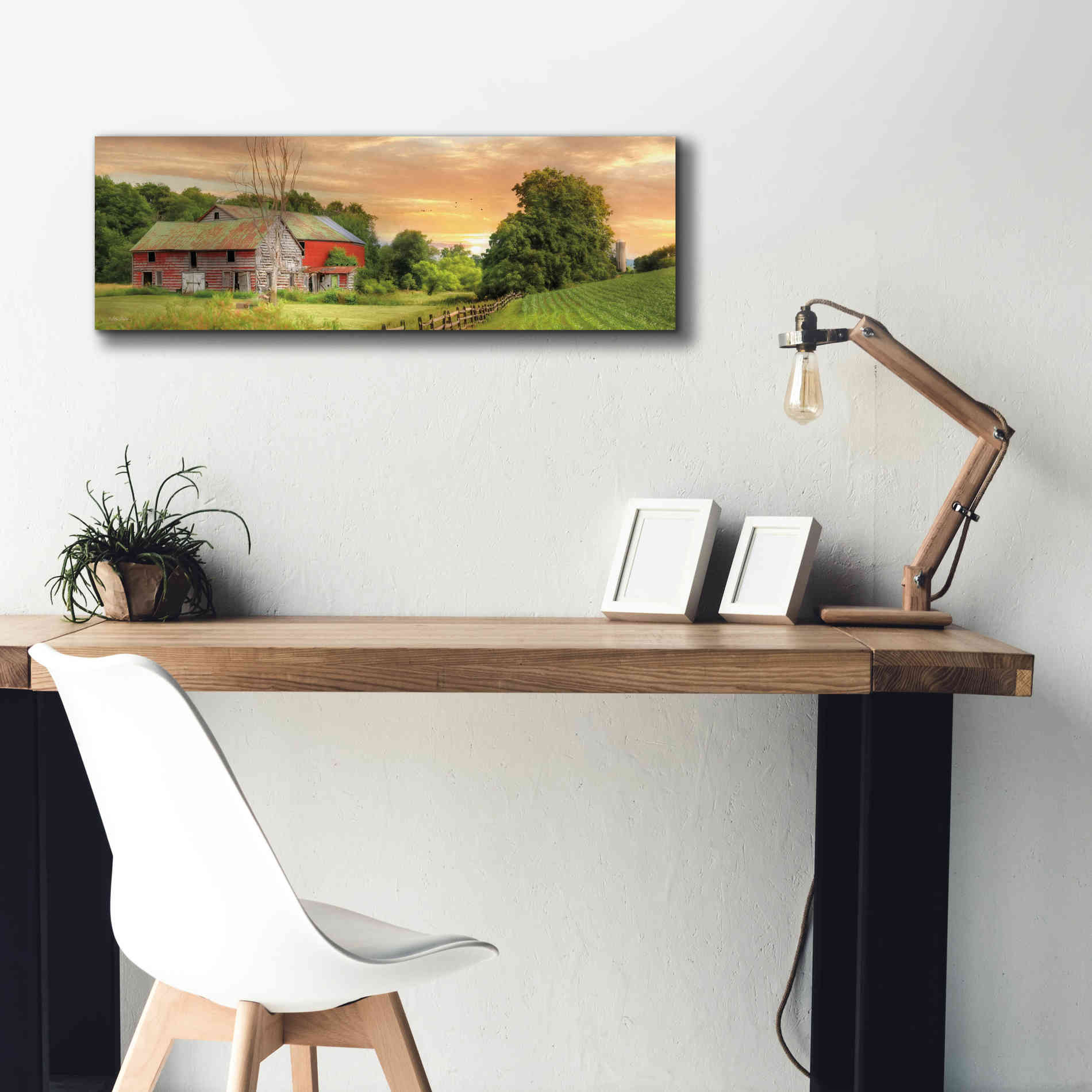 'Greener Pastures' by Lori Deiter Canvas Wall Art,36 x 12