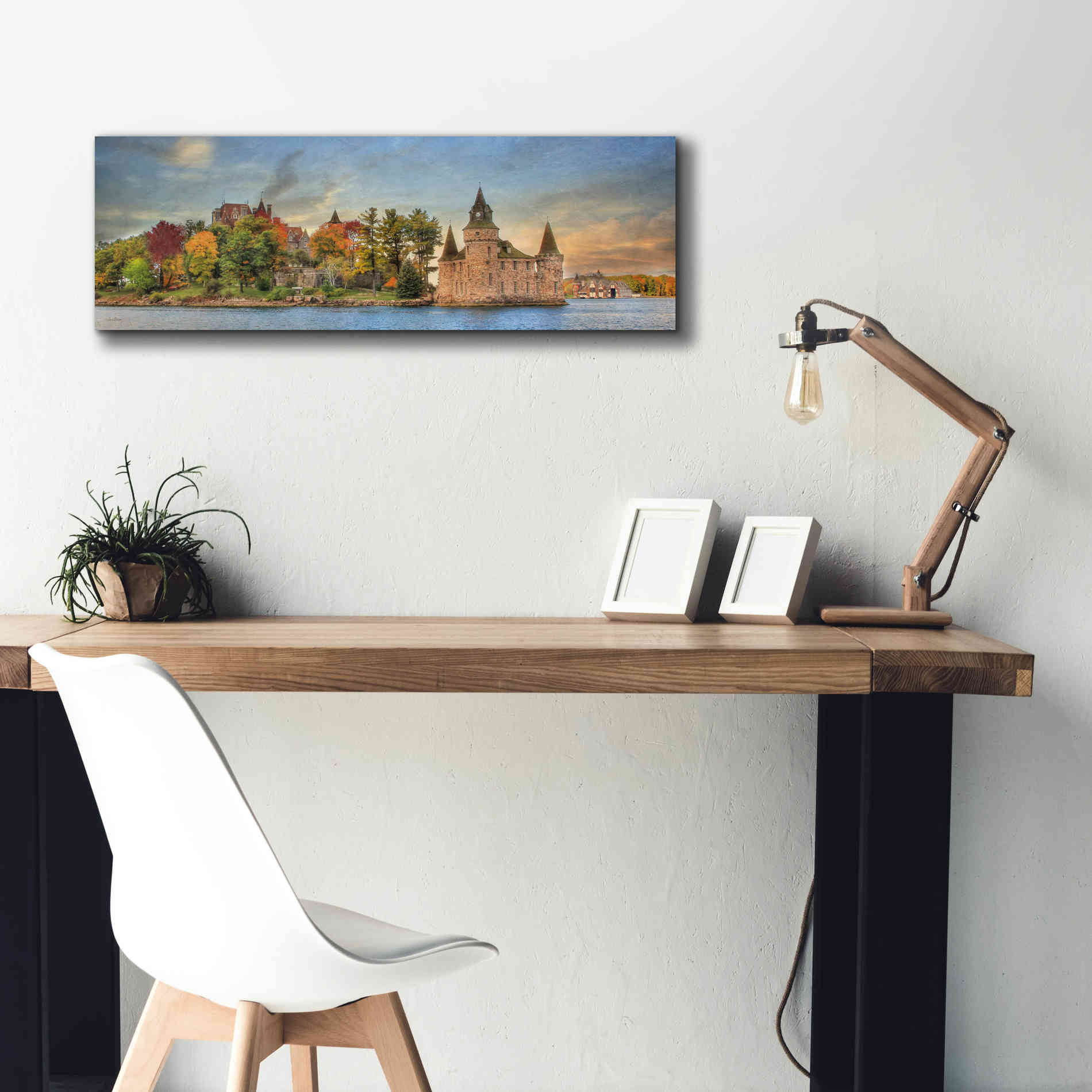 'Autumn at the Castle' by Lori Deiter Canvas Wall Art,36 x 12