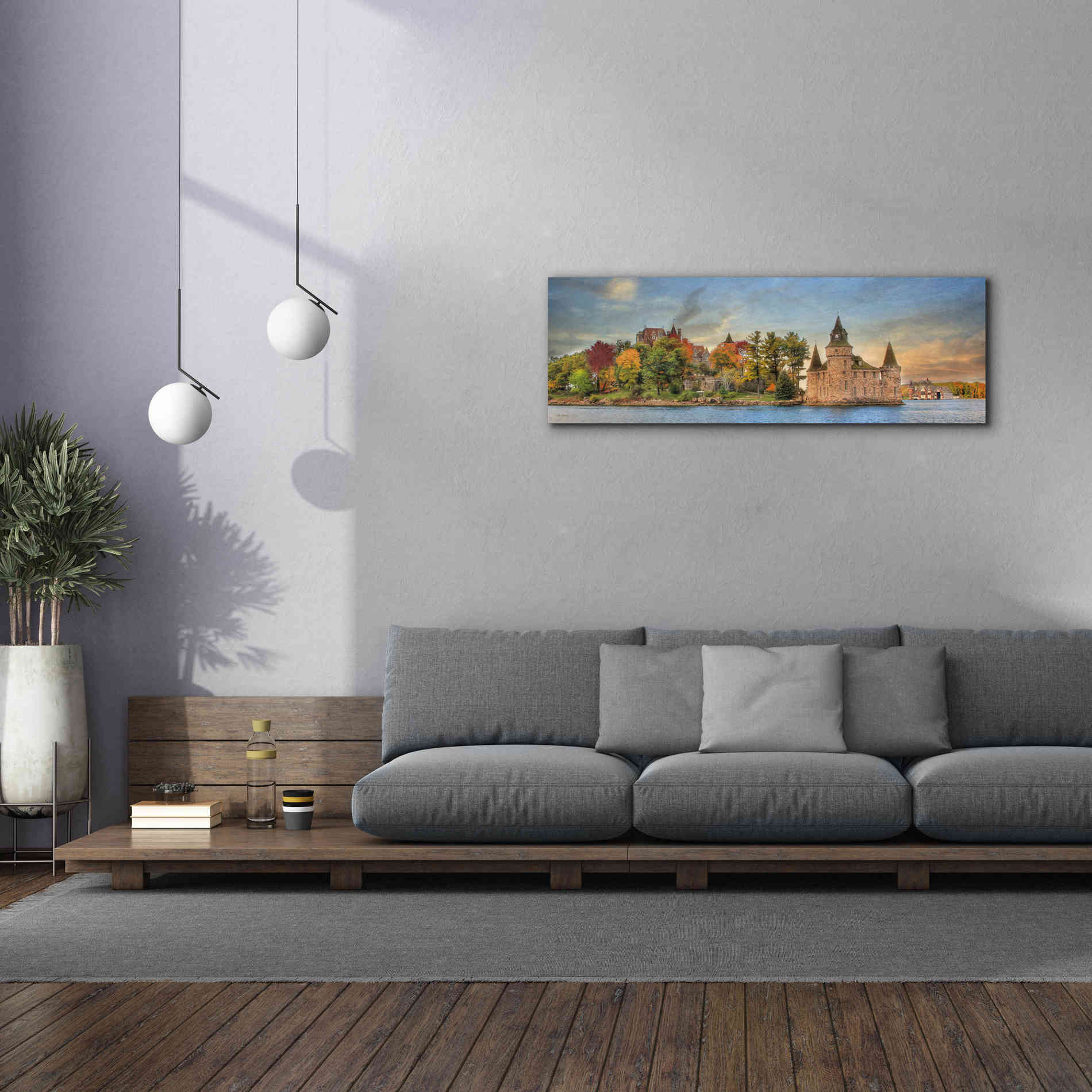 'Autumn at the Castle' by Lori Deiter Canvas Wall Art,60 x 20