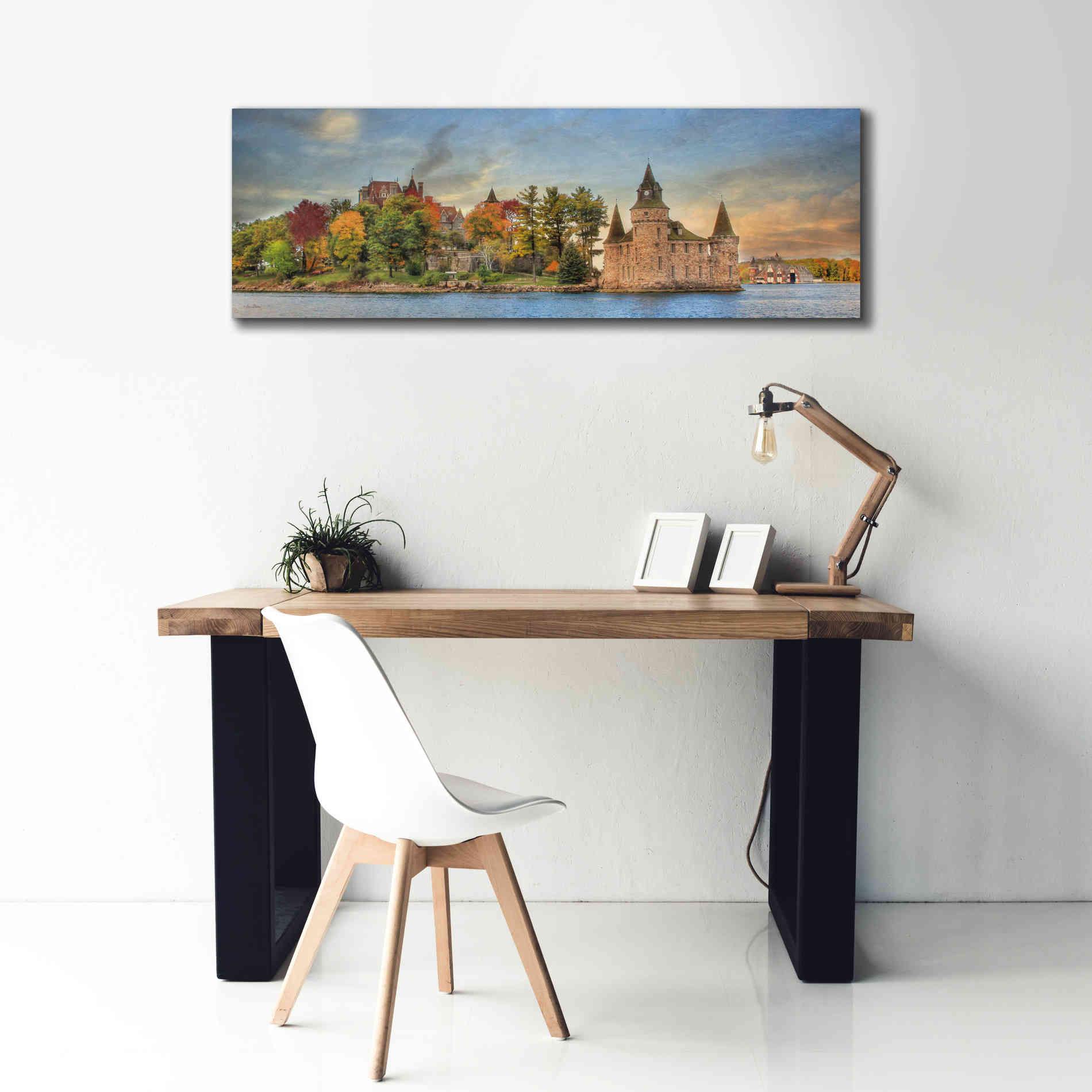 'Autumn at the Castle' by Lori Deiter Canvas Wall Art,60 x 20