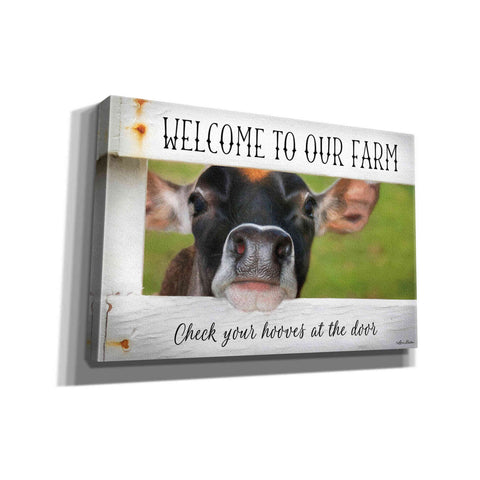 Image of 'Welcome Cow' by Lori Deiter Canvas Wall Art