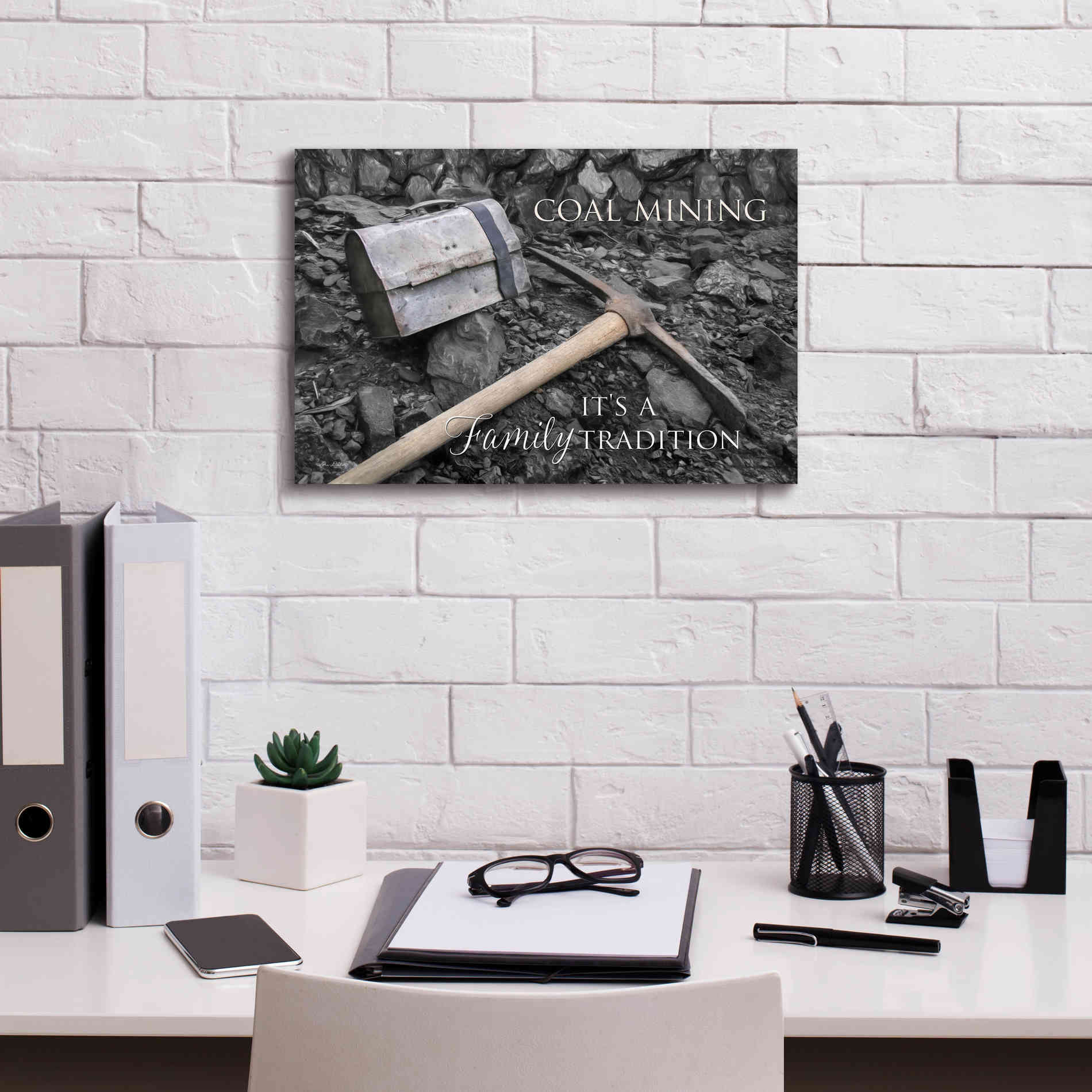 'Coal Mining - Family Tradition' by Lori Deiter Canvas Wall Art,18 x 12