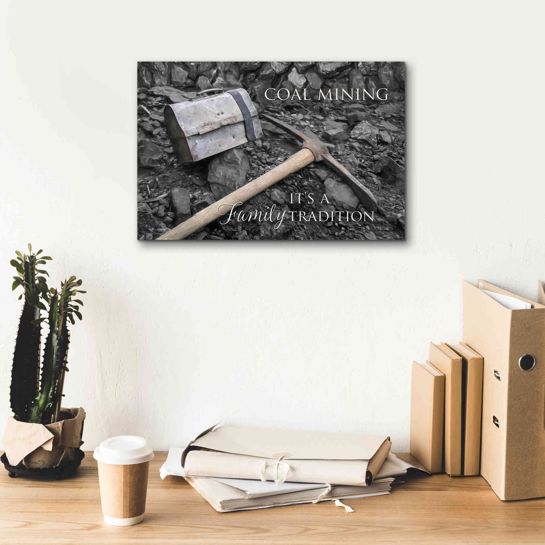 'Coal Mining - Family Tradition' by Lori Deiter Canvas Wall Art,18 x 12