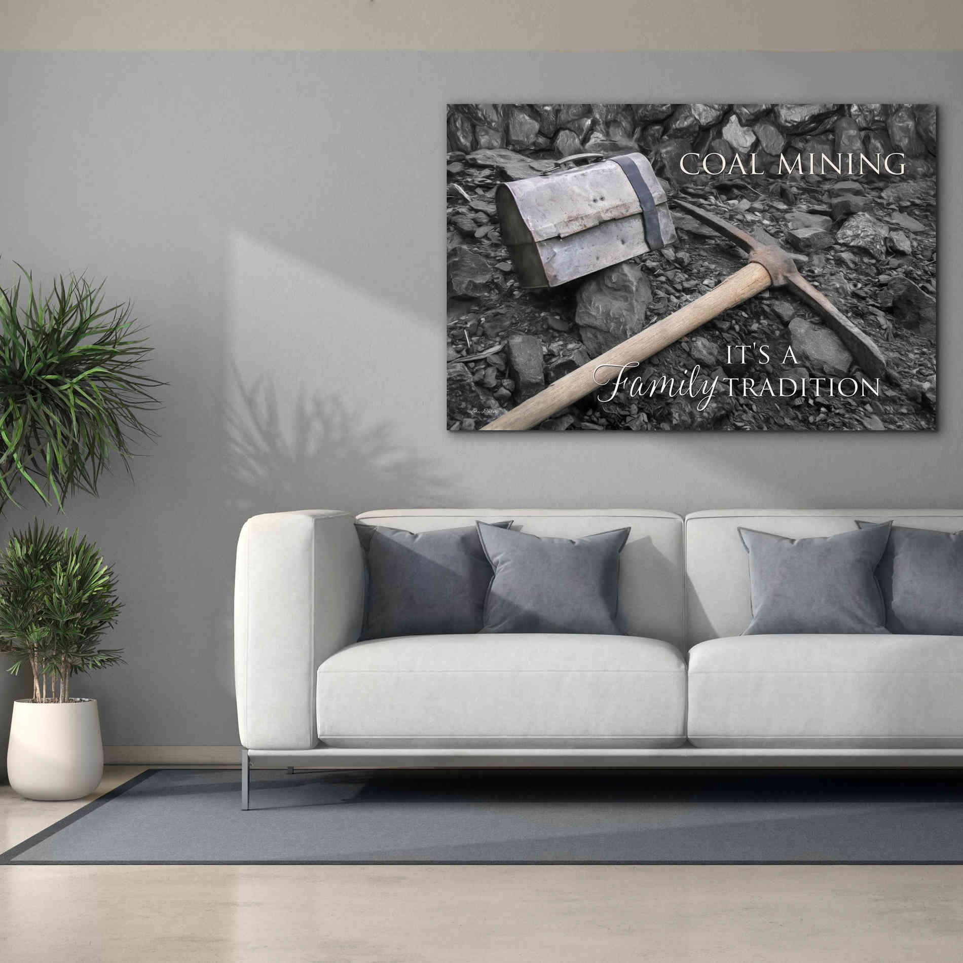 'Coal Mining - Family Tradition' by Lori Deiter Canvas Wall Art,60 x 40