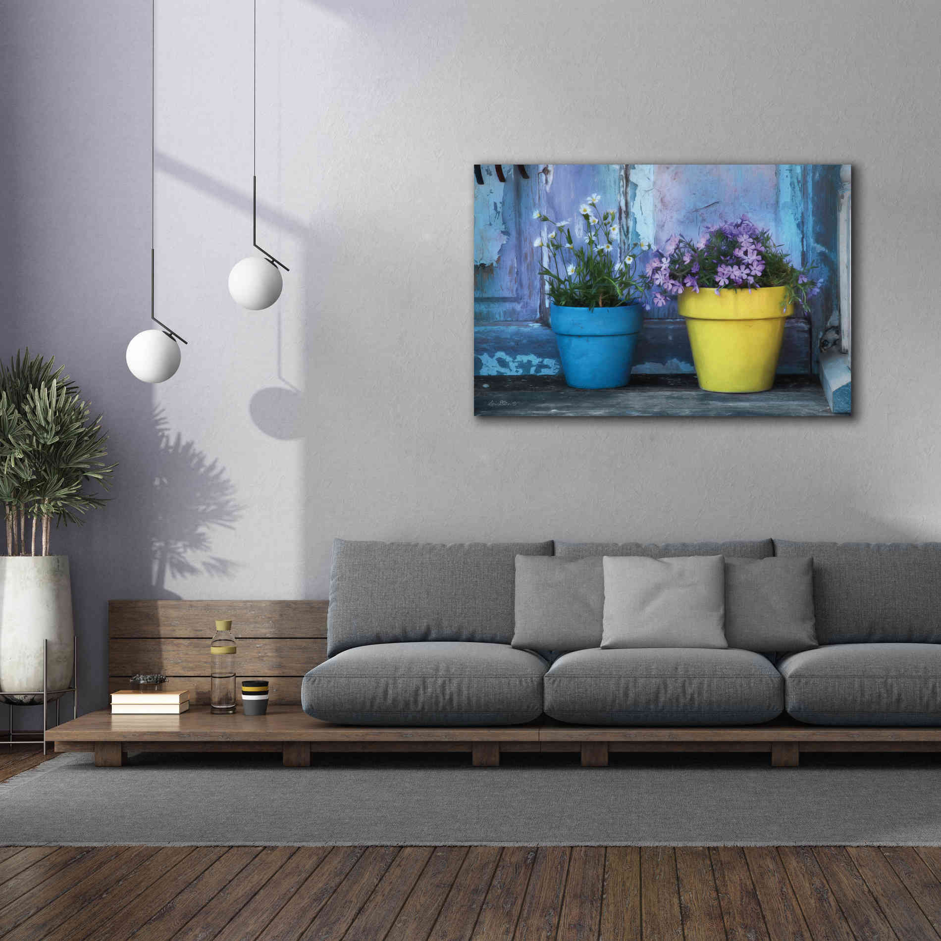'She Shed Flowers' by Lori Deiter Canvas Wall Art,60 x 40
