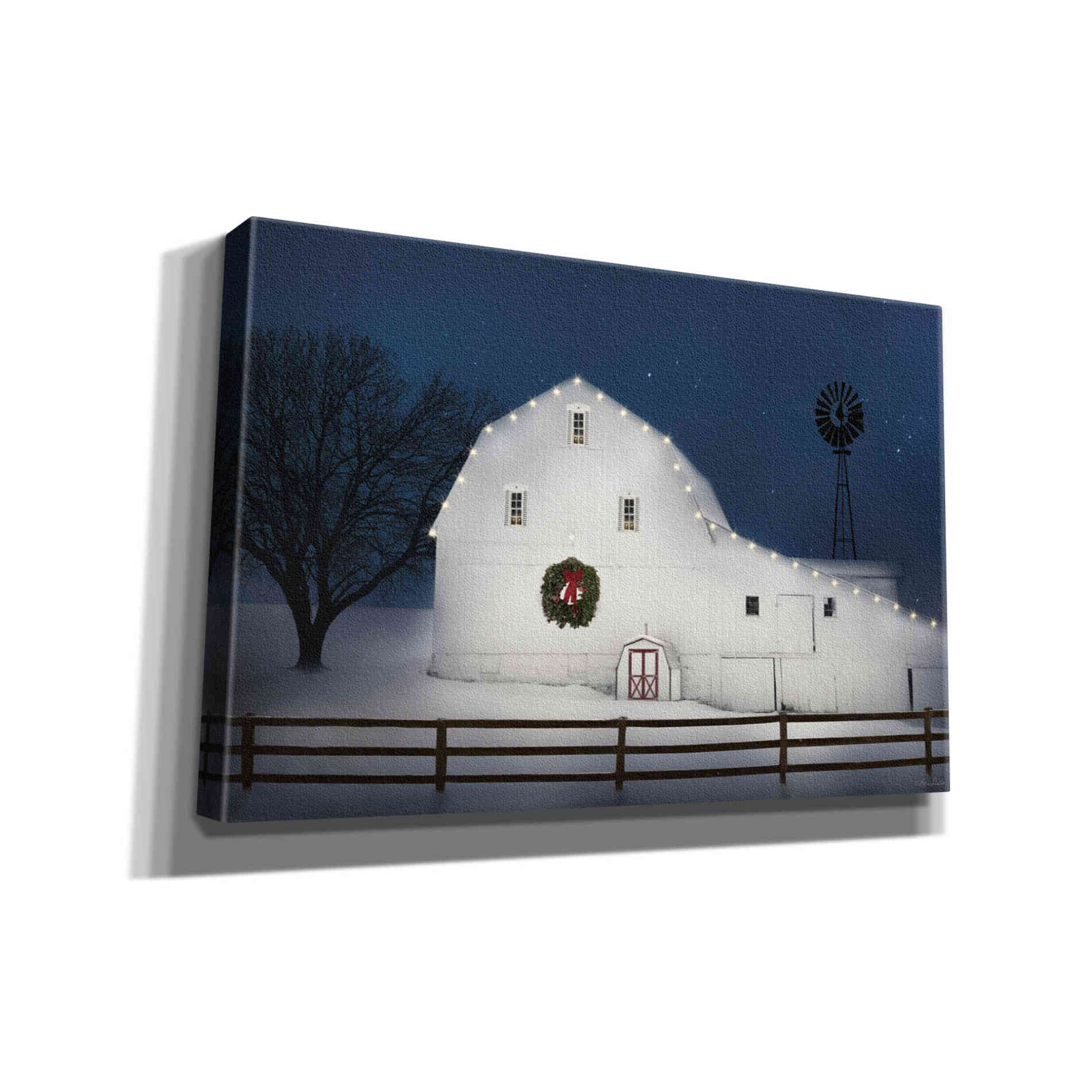 'Christmas Starry Night' by Lori Deiter Canvas Wall Art