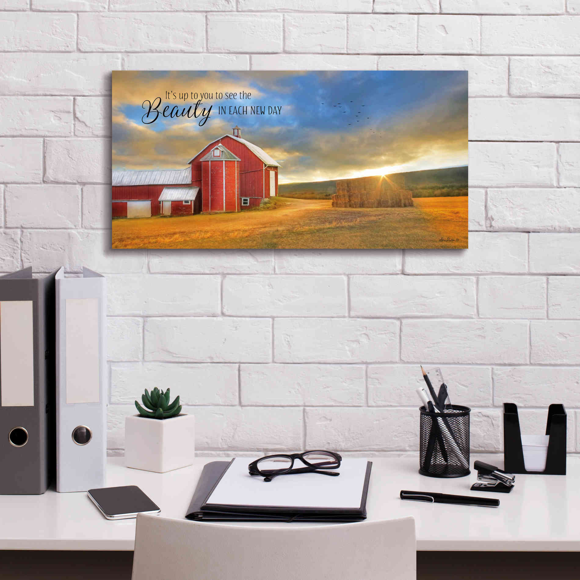 'The Beauty in Each New Day' by Lori Deiter Canvas Wall Art,24 x 12