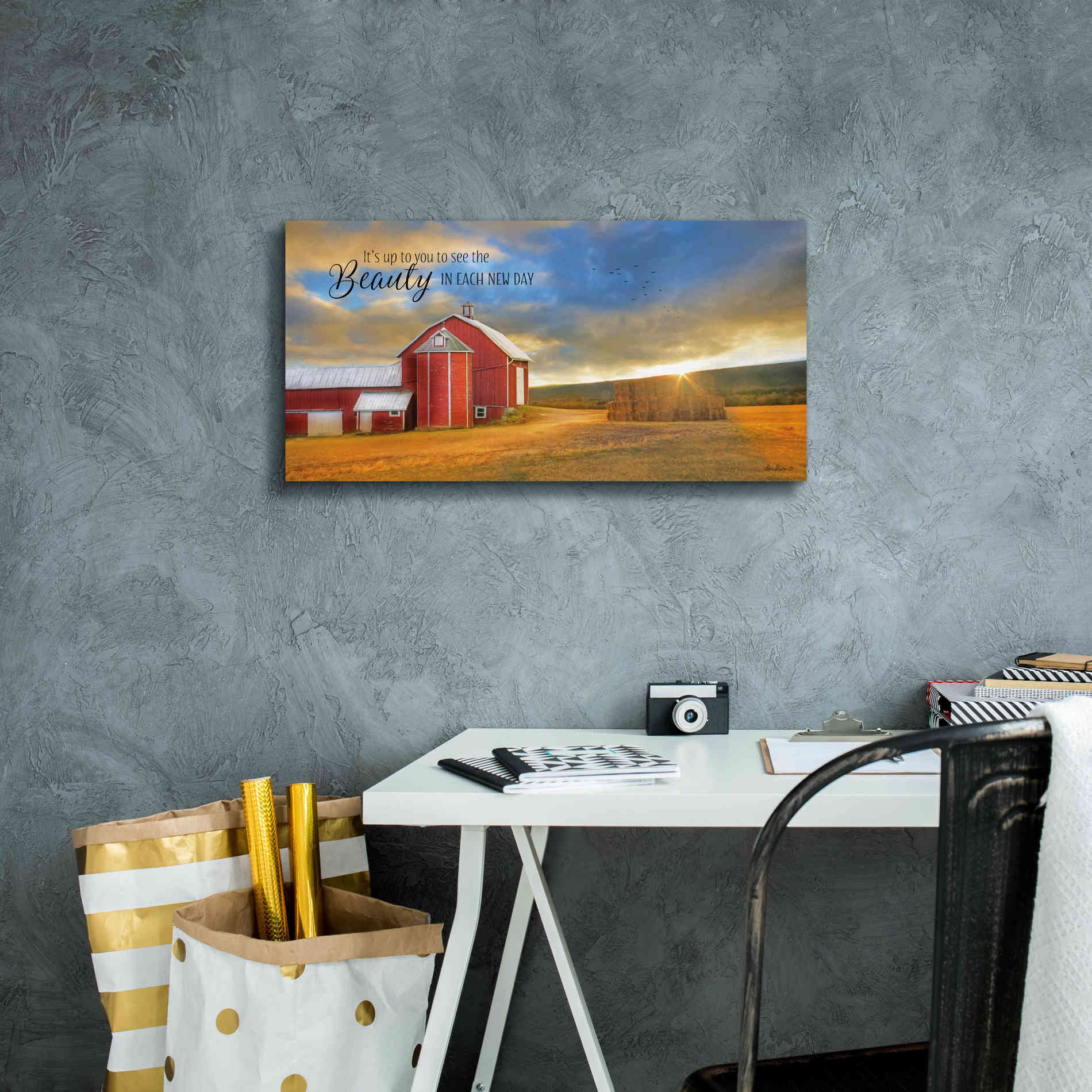 'The Beauty in Each New Day' by Lori Deiter Canvas Wall Art,24 x 12