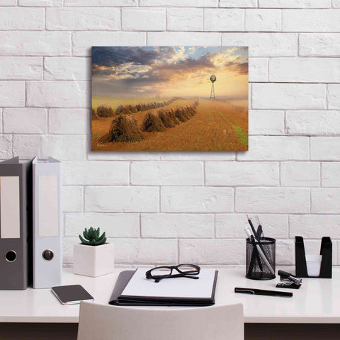 Image of 'Amish Country Sunrise' by Lori Deiter Canvas Wall Art,18 x 12