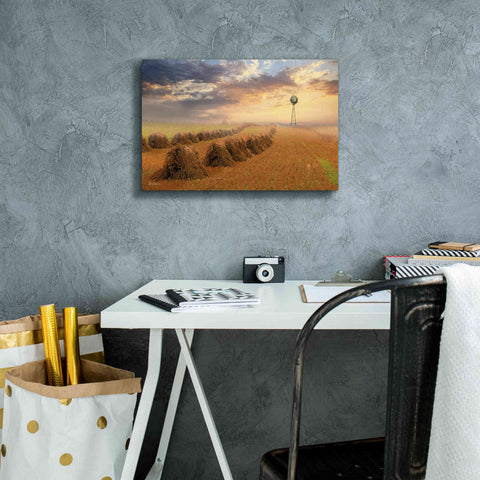 Image of 'Amish Country Sunrise' by Lori Deiter Canvas Wall Art,18 x 12