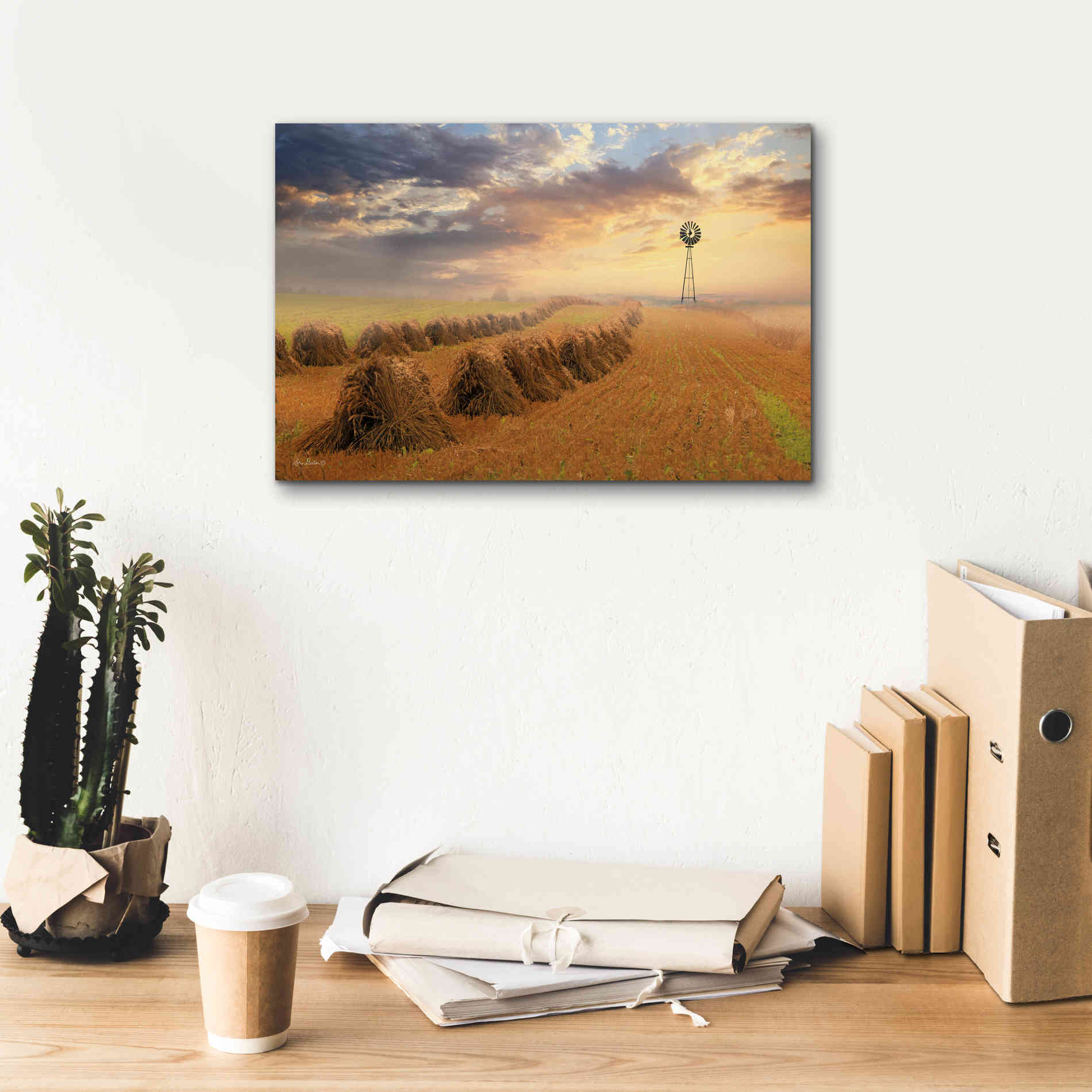 'Amish Country Sunrise' by Lori Deiter Canvas Wall Art,18 x 12