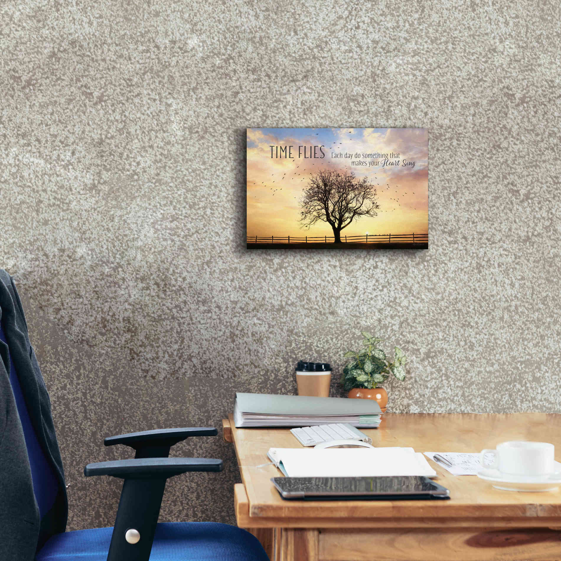 'Time Flies' by Lori Deiter Canvas Wall Art,18 x 12