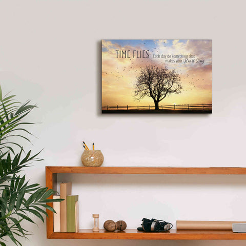 Image of 'Time Flies' by Lori Deiter Canvas Wall Art,18 x 12