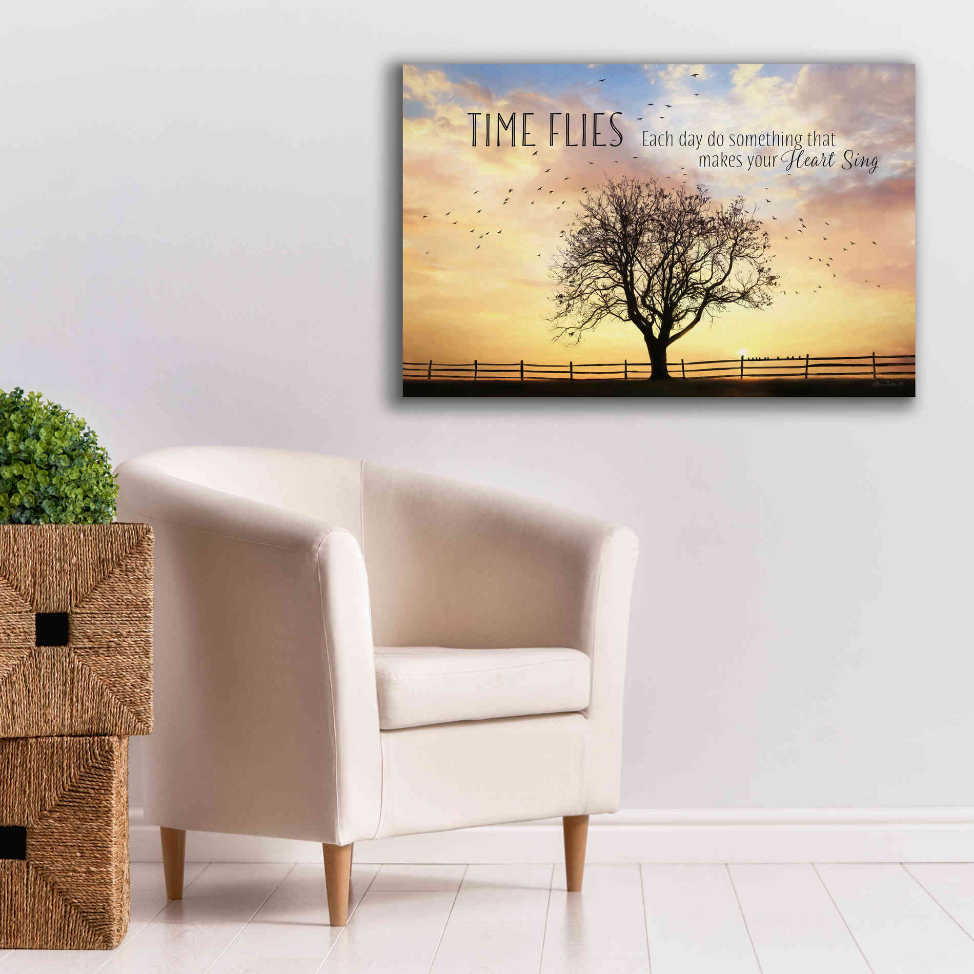 'Time Flies' by Lori Deiter Canvas Wall Art,40 x 26