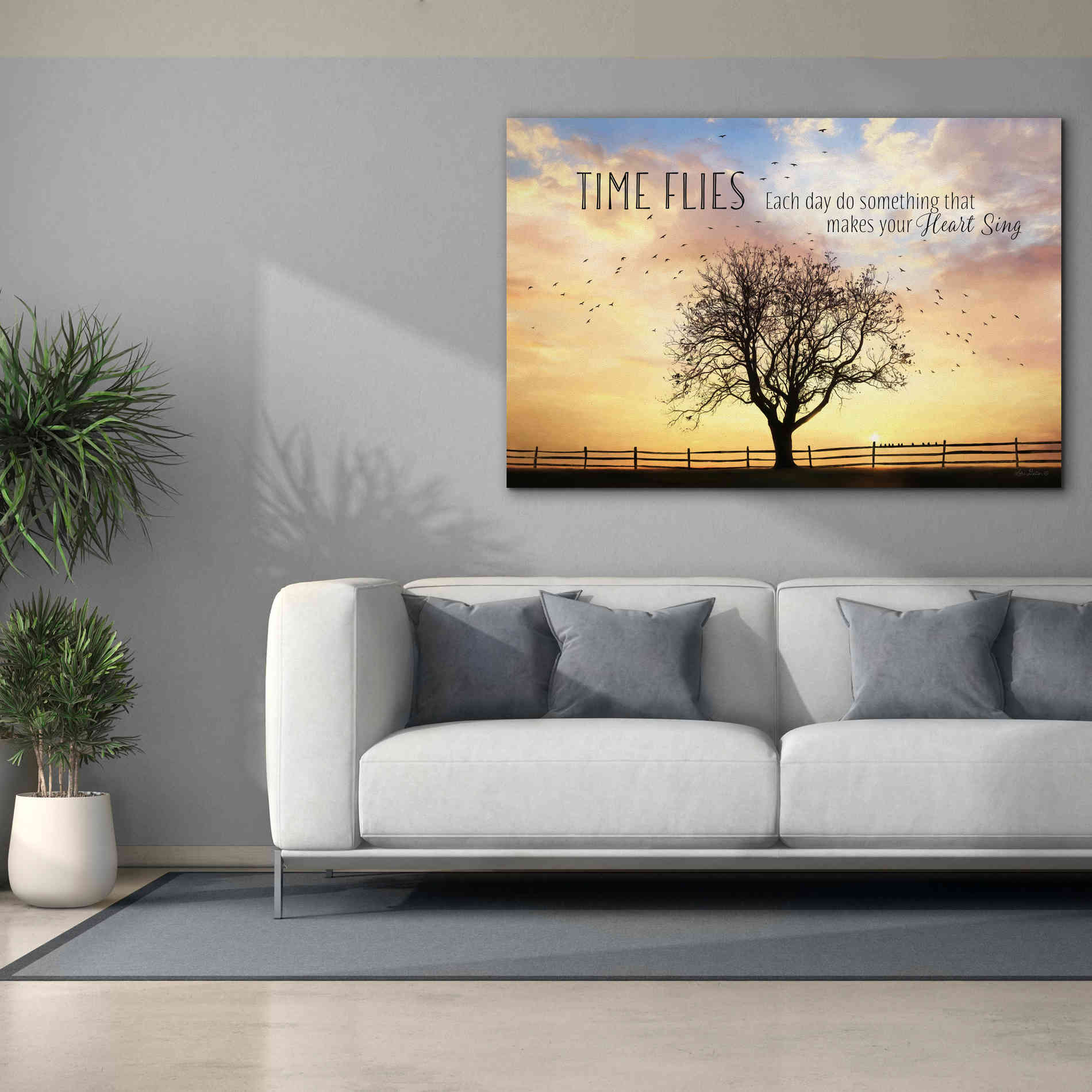 'Time Flies' by Lori Deiter Canvas Wall Art,60 x 40