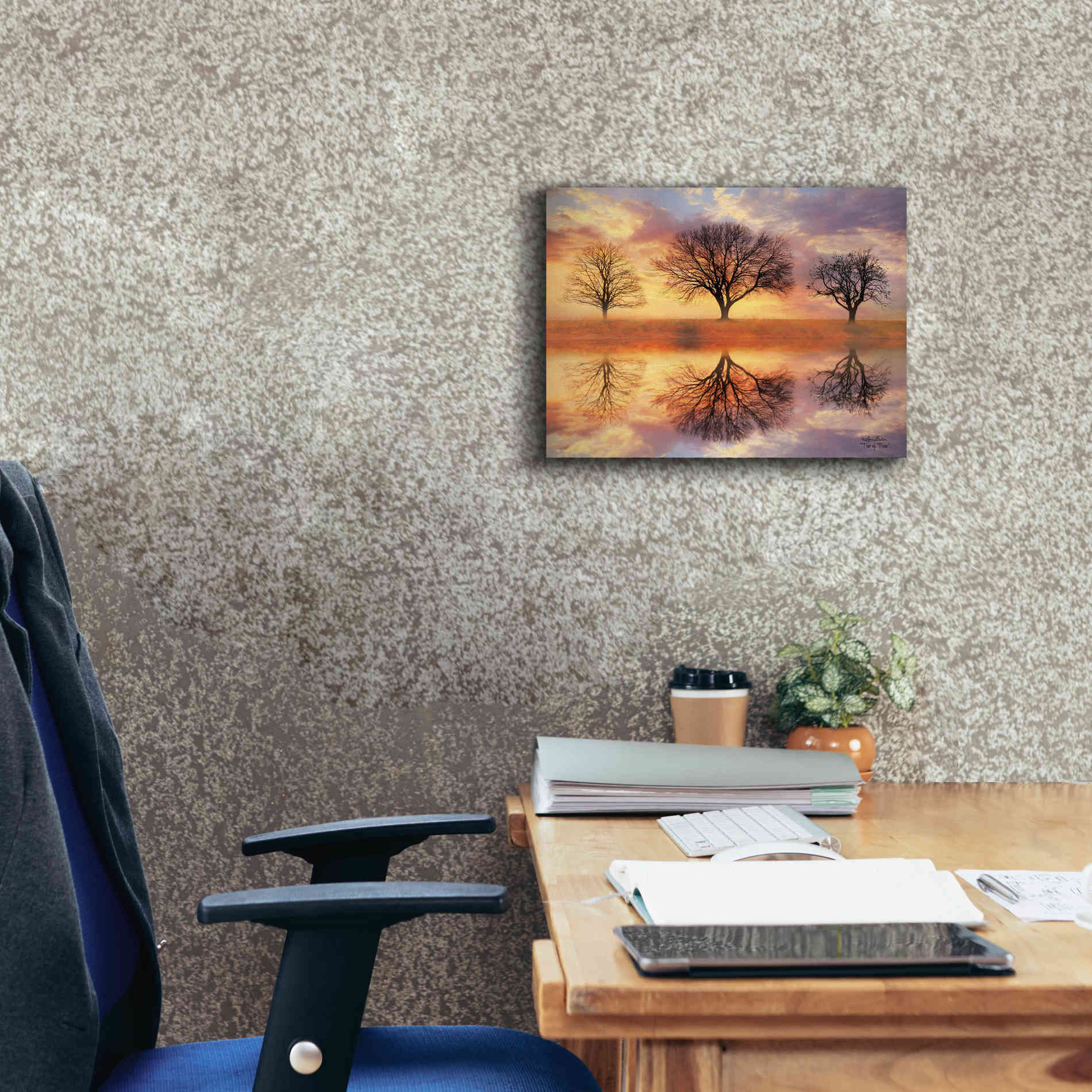 'Trio of Trees' by Lori Deiter Canvas Wall Art,16 x 12