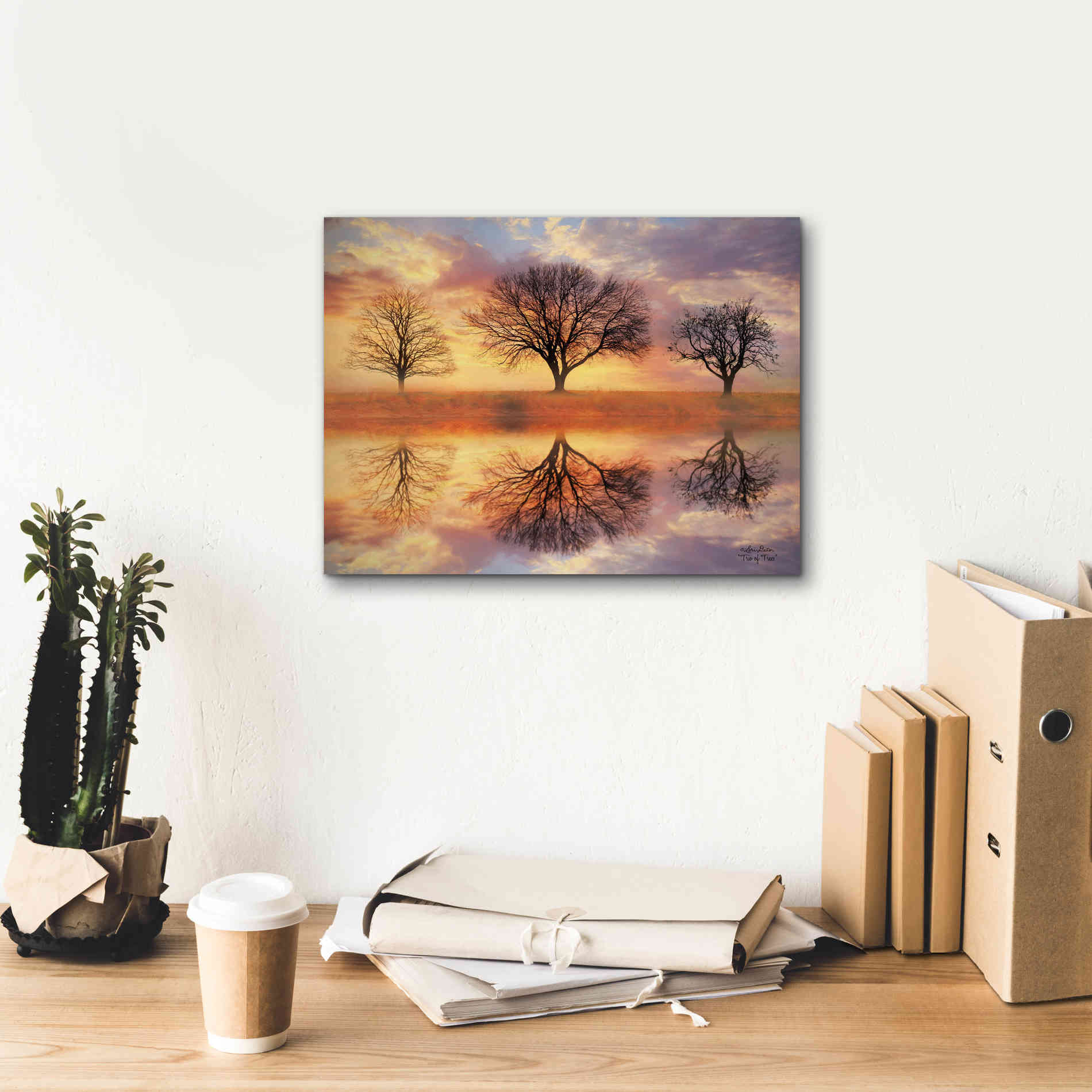 'Trio of Trees' by Lori Deiter Canvas Wall Art,16 x 12