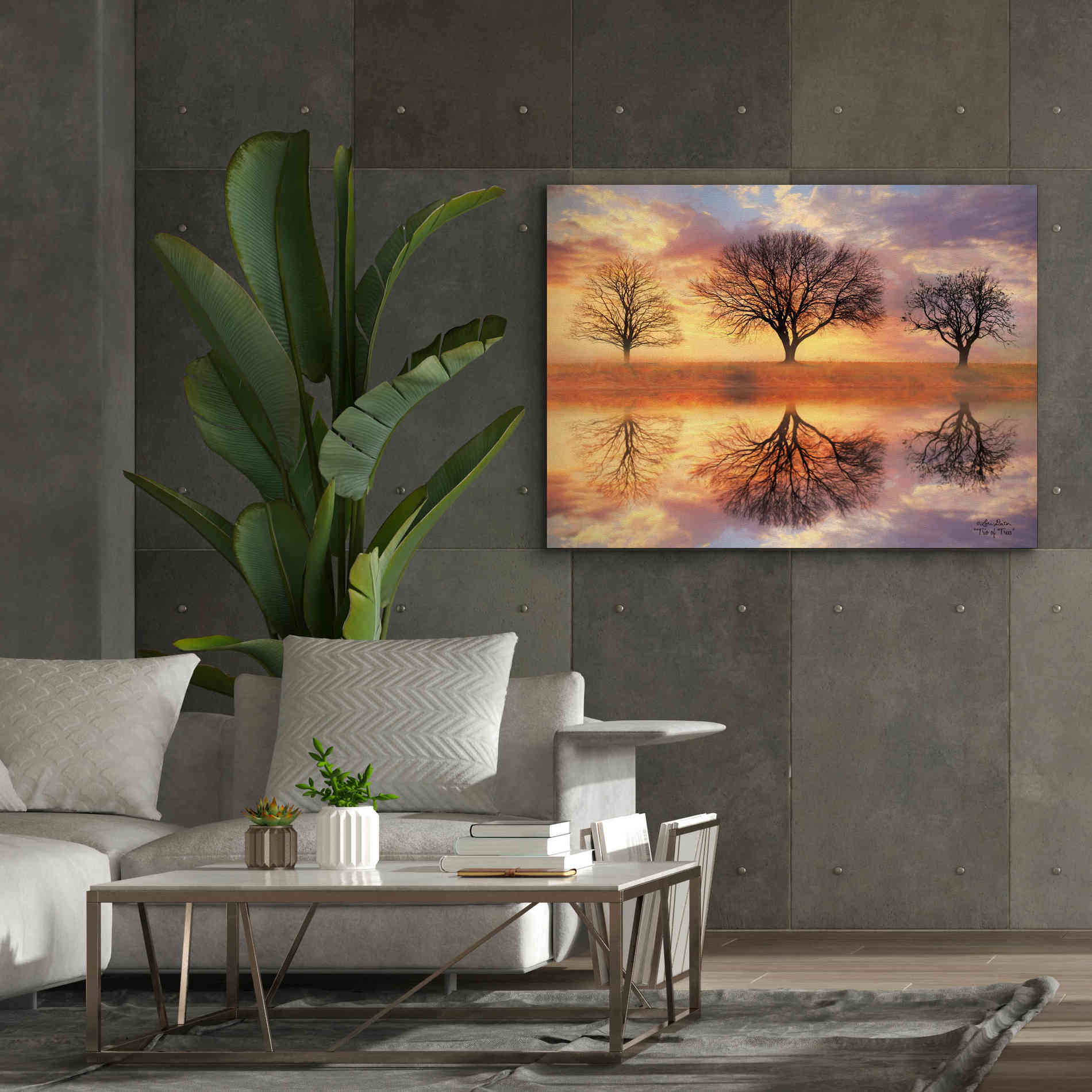 'Trio of Trees' by Lori Deiter Canvas Wall Art,54 x 40