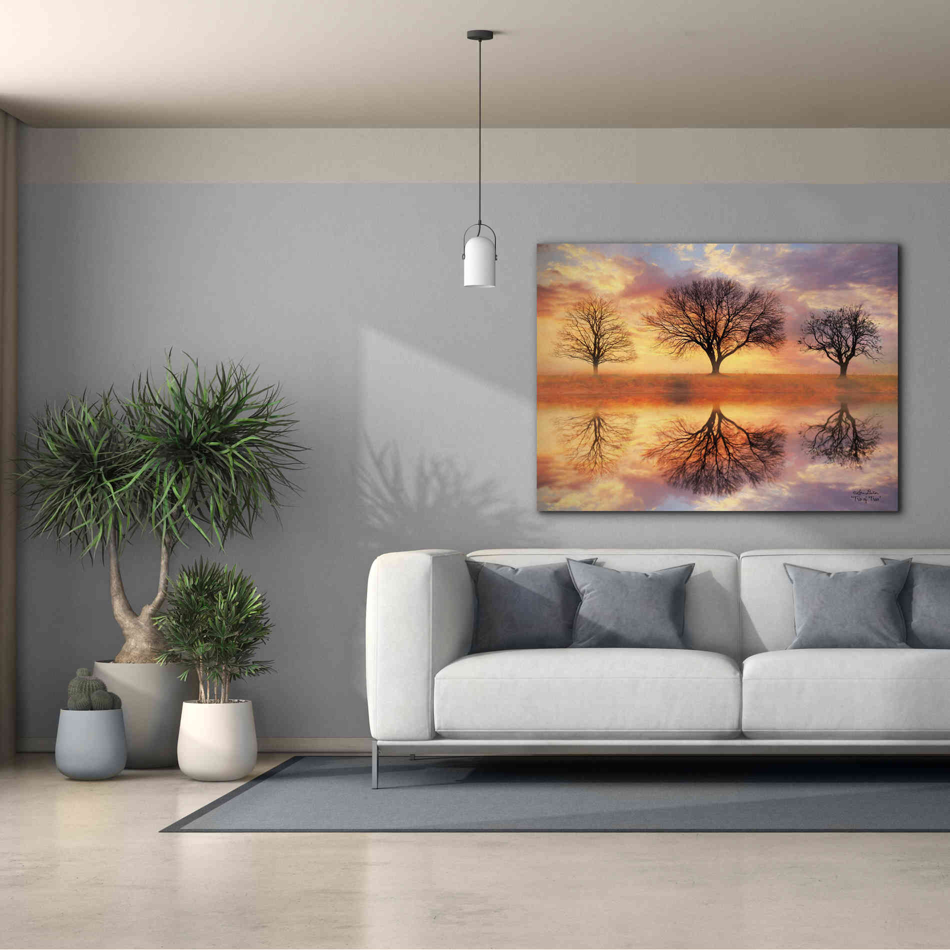'Trio of Trees' by Lori Deiter Canvas Wall Art,54 x 40