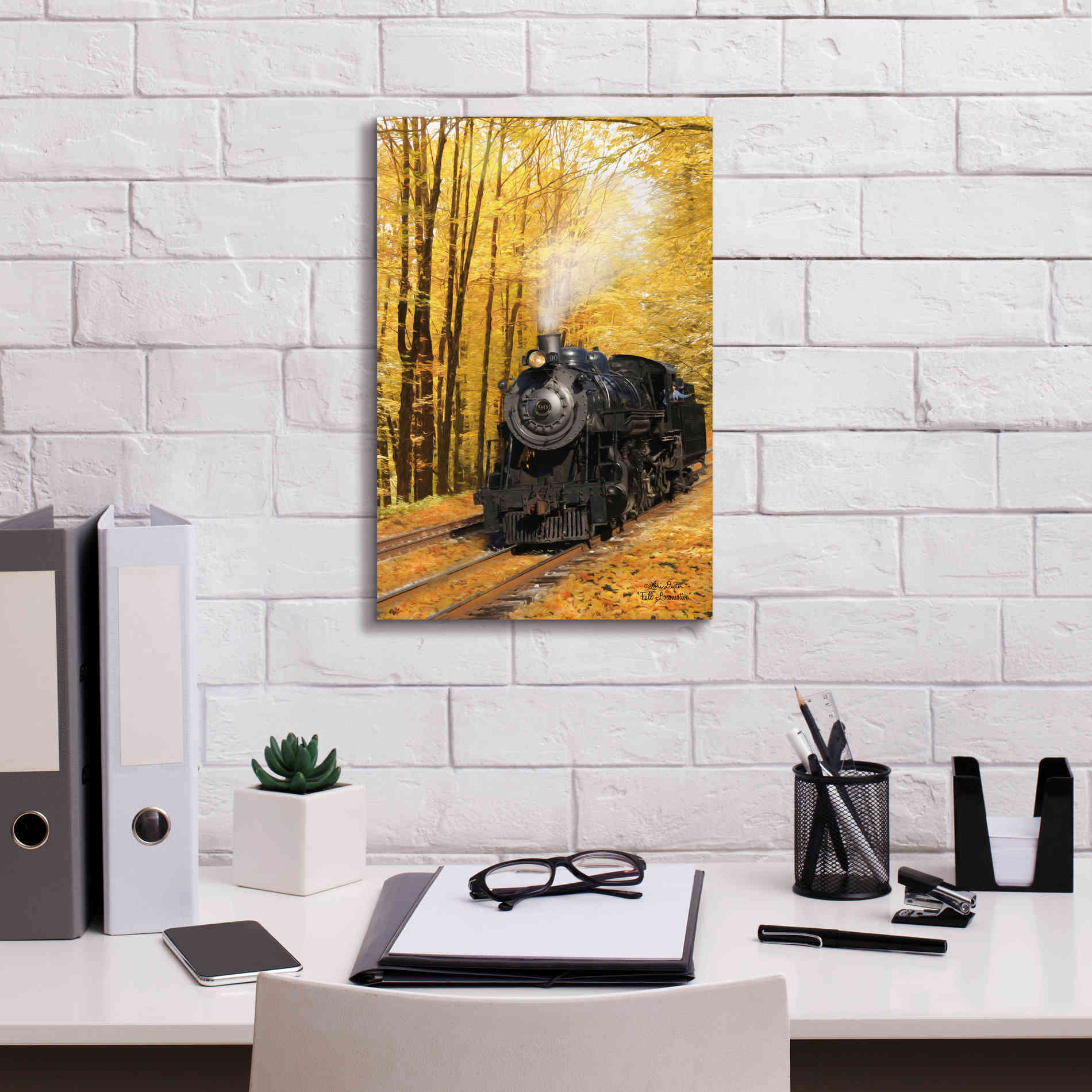 'Fall Locomotive' by Lori Deiter Canvas Wall Art,12 x 18