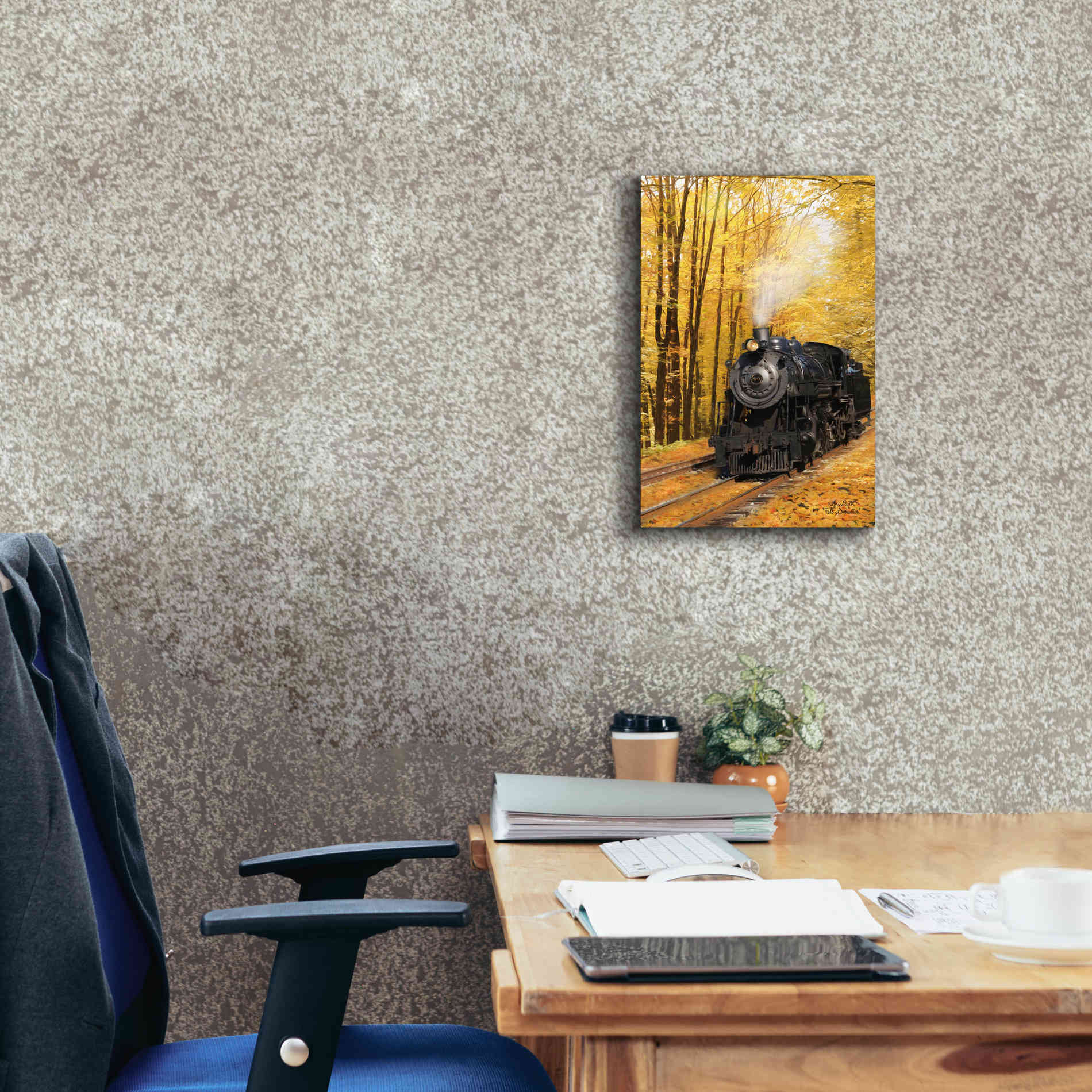 'Fall Locomotive' by Lori Deiter Canvas Wall Art,12 x 18