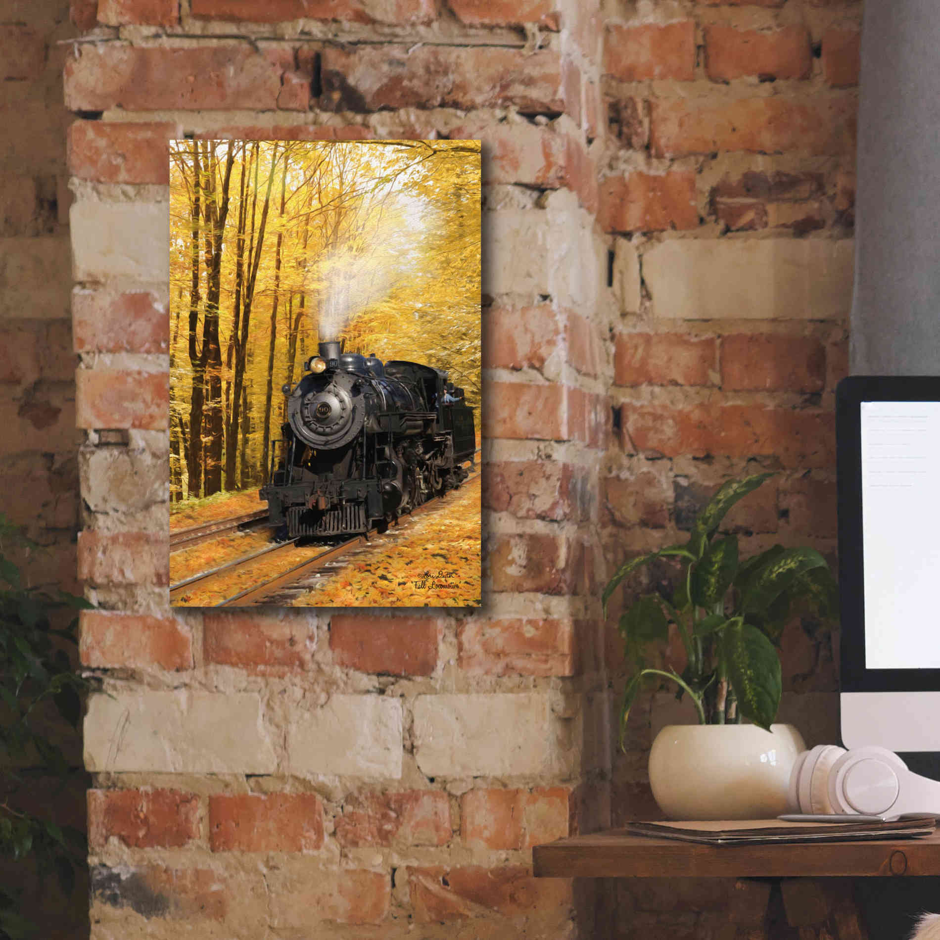 'Fall Locomotive' by Lori Deiter Canvas Wall Art,12 x 18