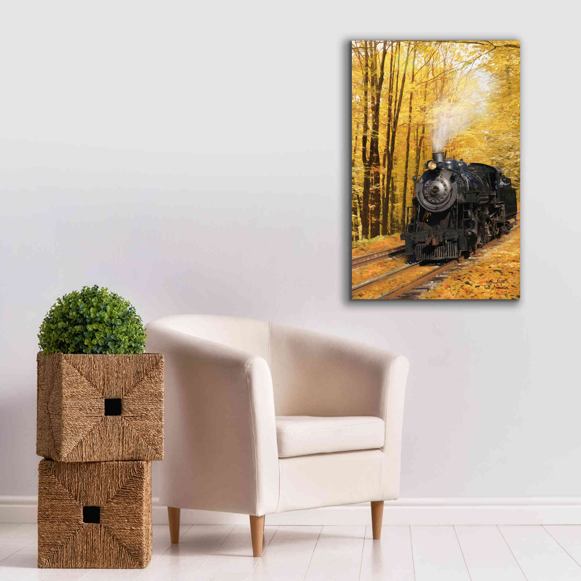 'Fall Locomotive' by Lori Deiter Canvas Wall Art,26 x 40