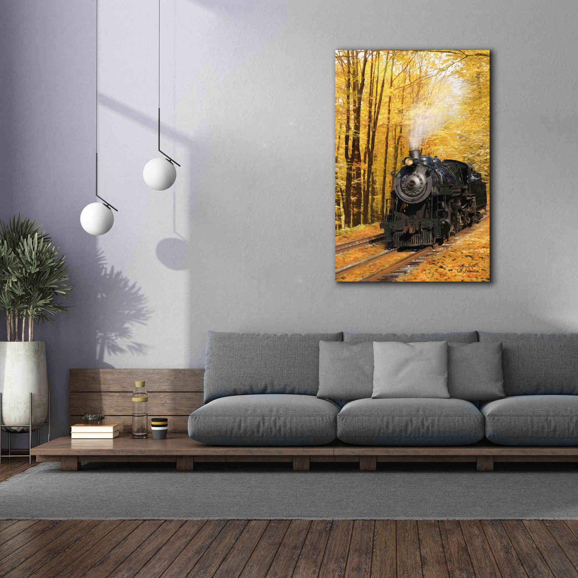 'Fall Locomotive' by Lori Deiter Canvas Wall Art,40 x 60